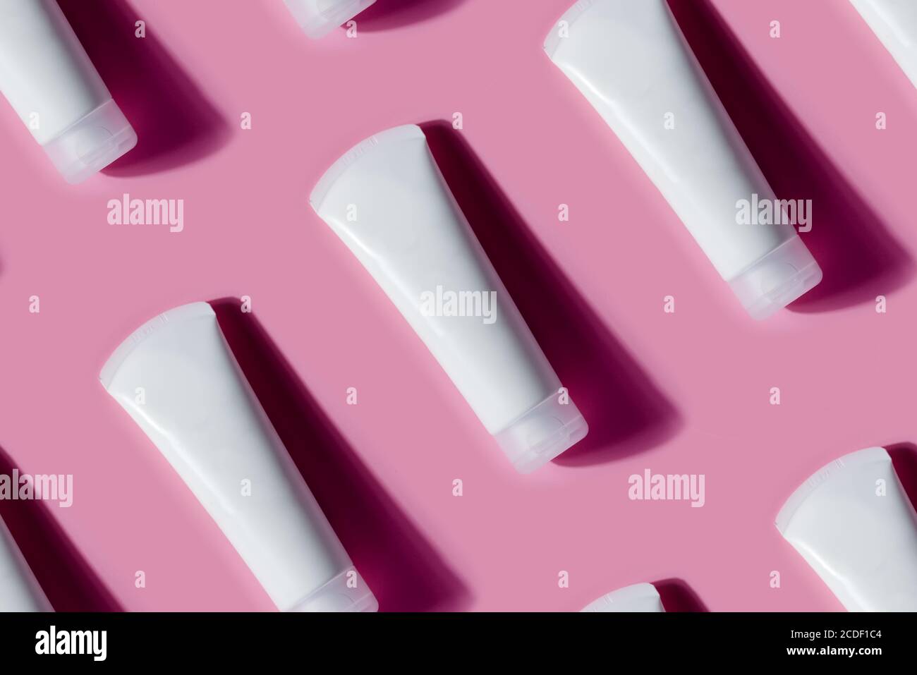 Seamless pattern from plastic mock-up tubes for cosmetic cream or ...