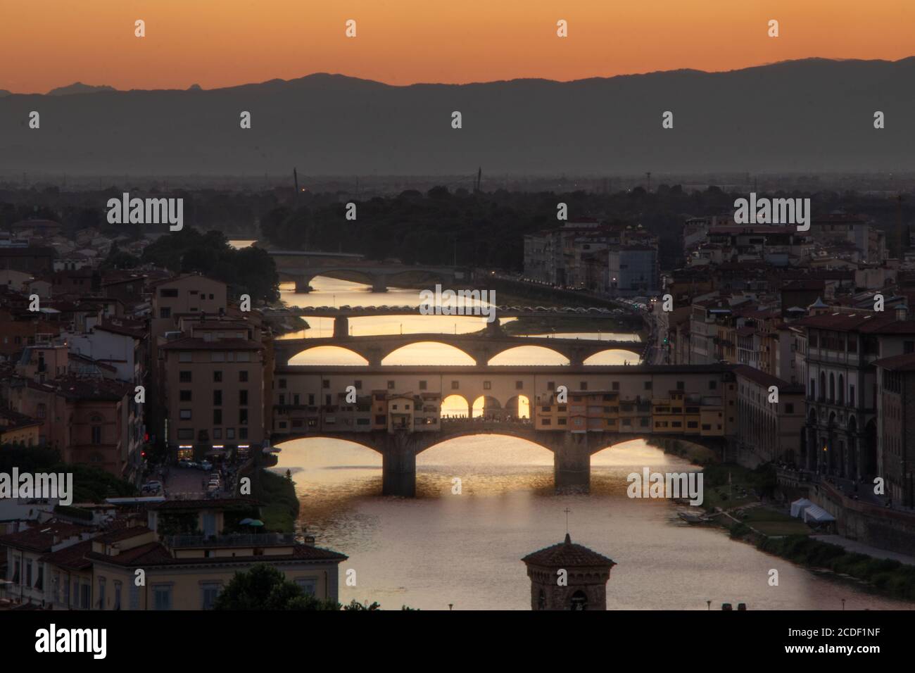 The most famous bridge in Florence the Ponte Vecchio Stock Photo Alamy