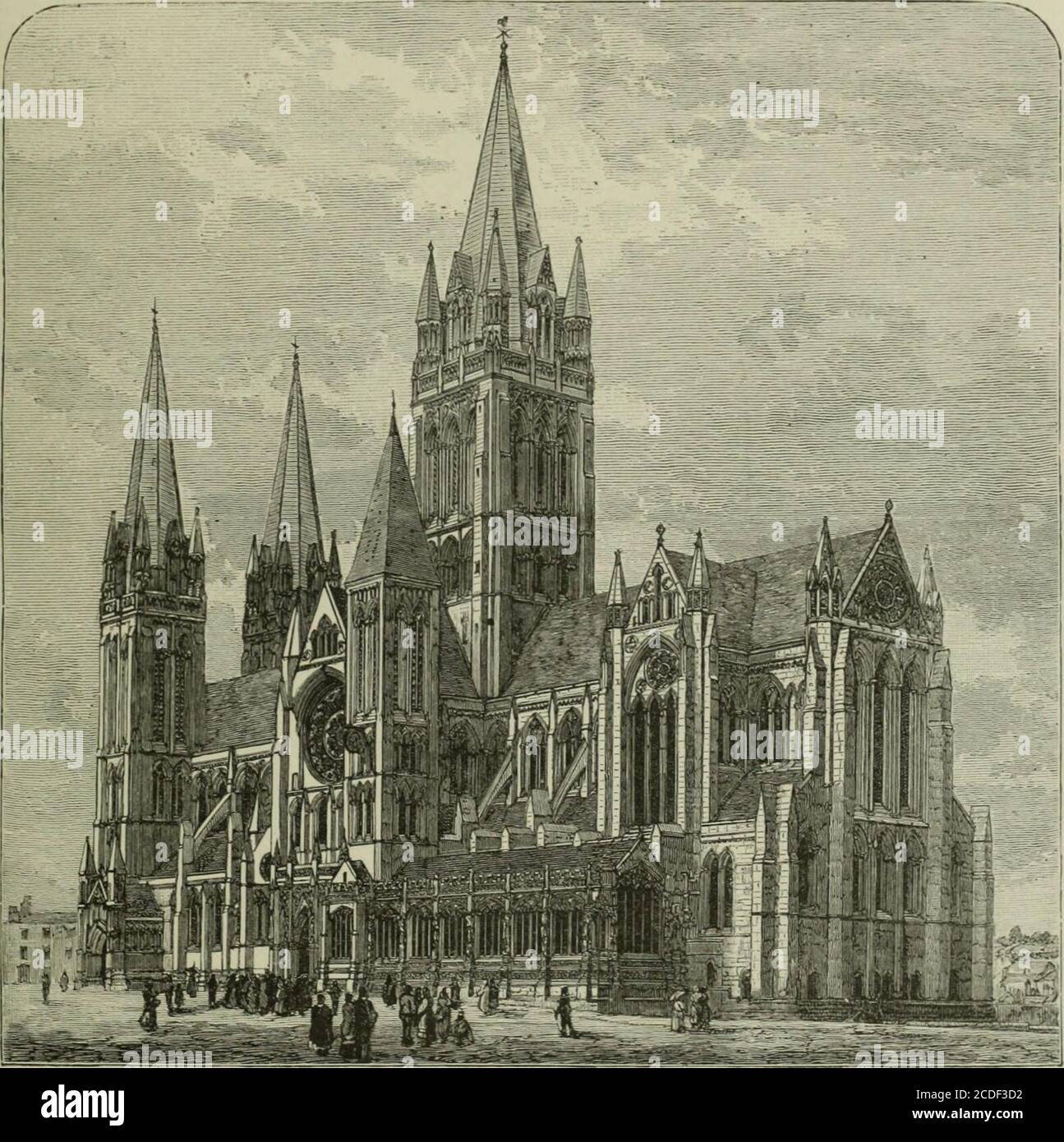 . Cathedrals, abbeys and churches of England and Wales, descriptive, historical, pictorial . n 1876, when the new see was founded and the parishChurch of St. Mary was assigned as the cathedral church. The first bishop, Dr. Edward White Benson, Chancellor of Lincoln, wasconsecrated at St. Pauls Cathedral on the festival of St. Mark, 1877, and wasinstalled May 1st of that year by Dr. Temple, Bishop of Exeter, a voluntaryrestorer (with £800 a year out of his own endowment) of that see which hadbeen taken as one with Exeter by his predecessor Leofric. The new bishop found his cathedral a dilapidat Stock Photo