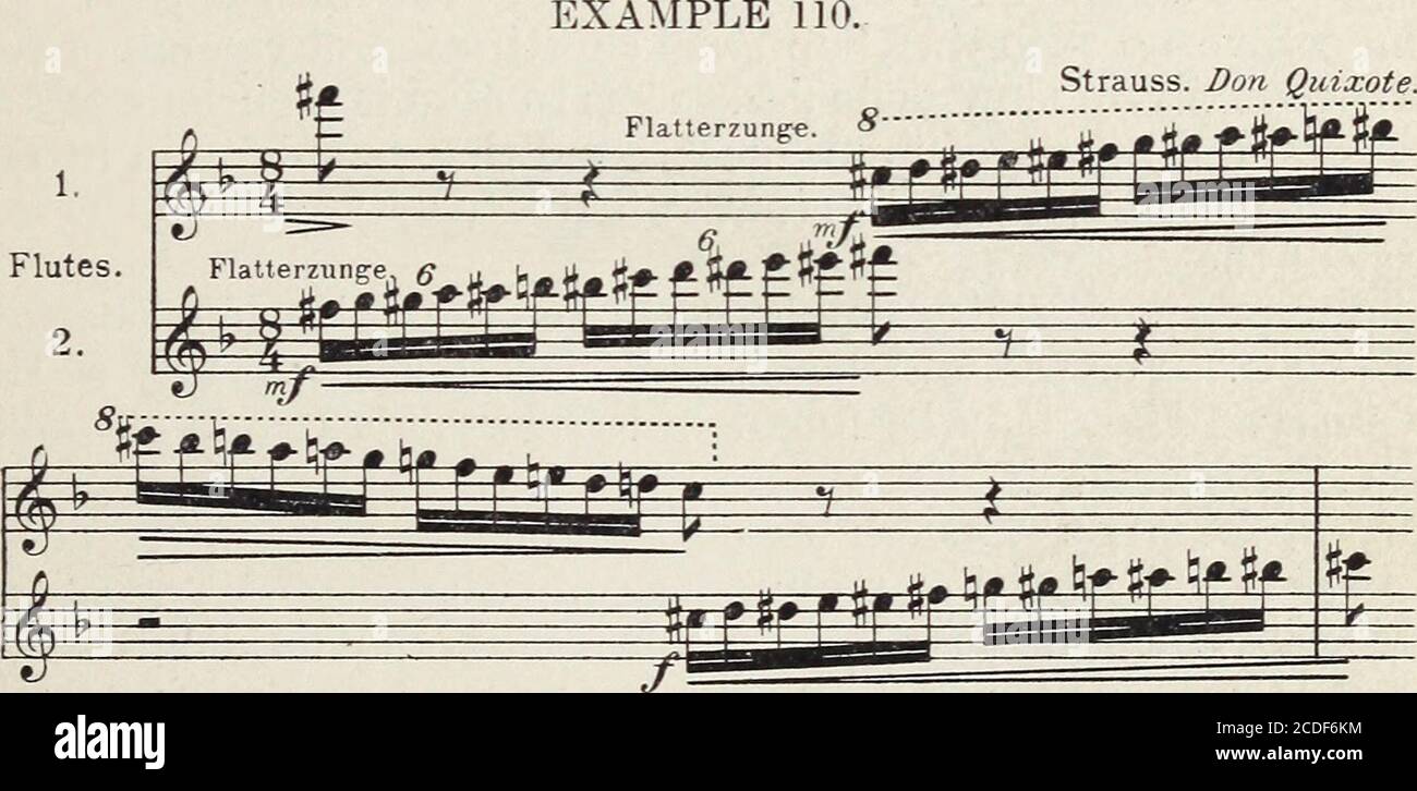 Orchestration . THE FLUTE 193 This is an effective instance of the Flutes  used with a pp accom-paniment in their quietest register. The student  should look at therepetition of this tune