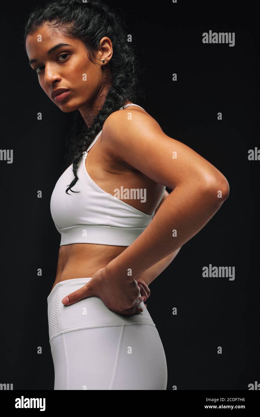 Female athlete black and white hi-res stock photography and images - Alamy