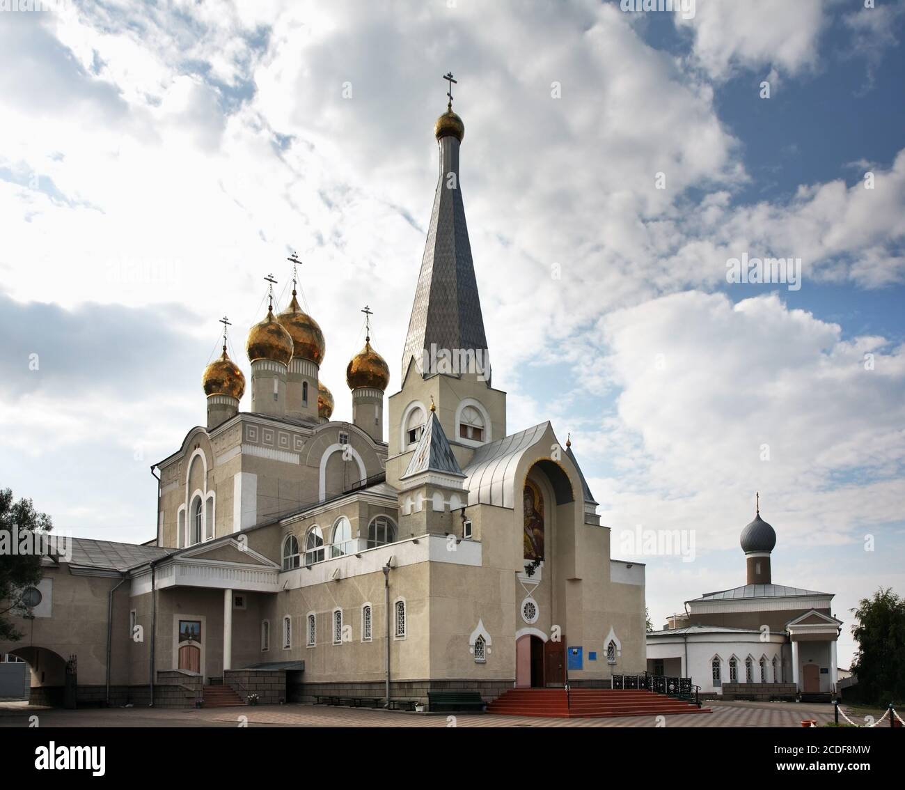 Cathedral of Entry of Most Holy Theotokos into Temple in Karaganda. Kazakhstan Stock Photo
