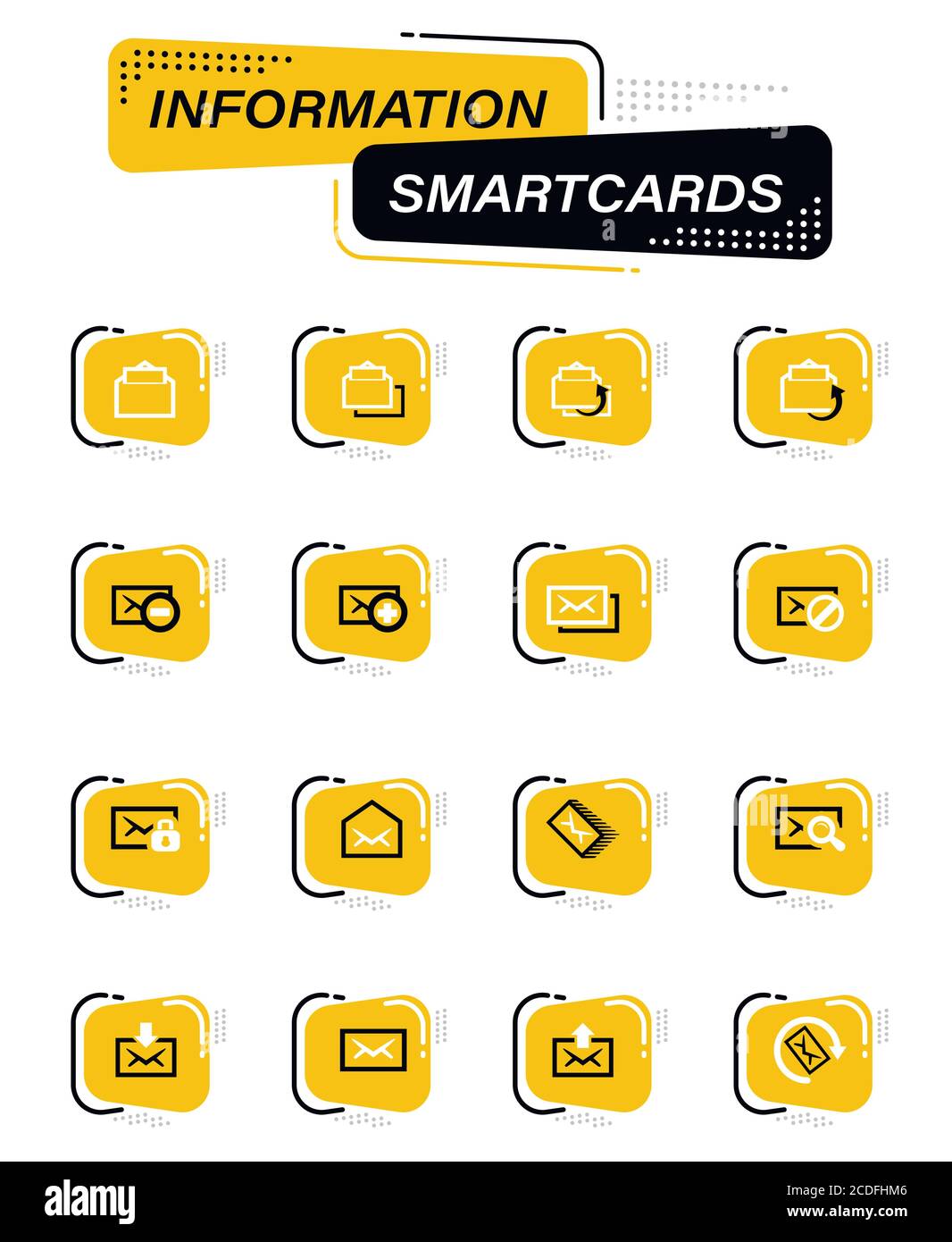 Mail icon set Stock Vector