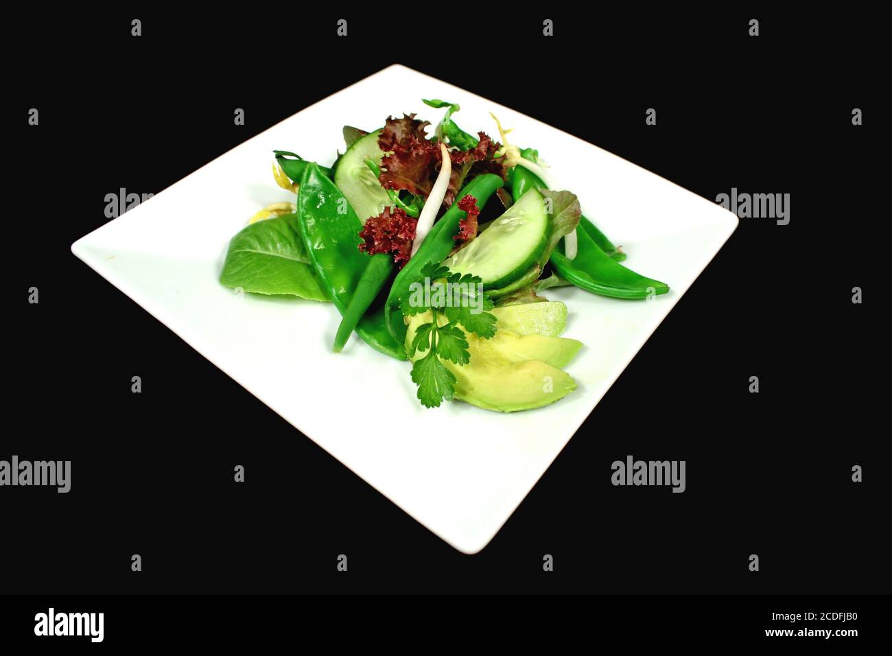 Snow Pea And Bean Salad Stock Photo Alamy