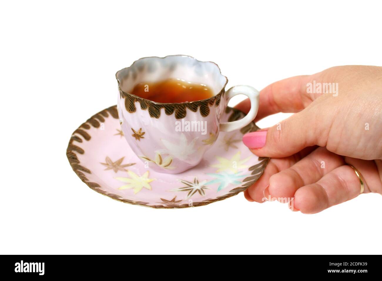Tea Cup In Hand Stock Photo Alamy