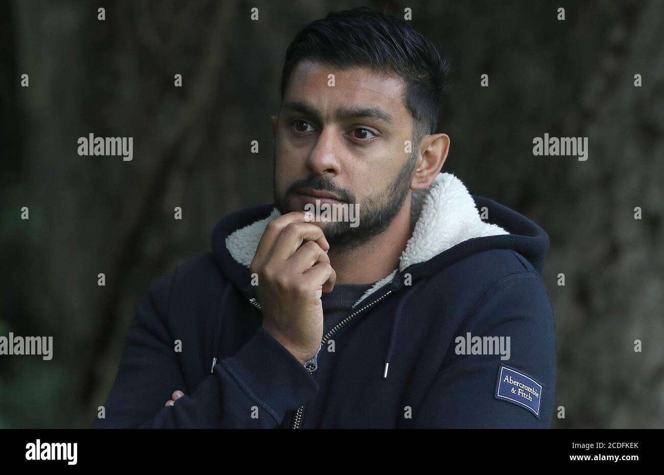 Sadat Ahmed brother of Samia Ahmed speaks to the media at Gogarburn Golf Course, Newbridge, Edinburgh, as five years ago this weekend Saima Ahmed, 36, was reported missing from London and whose body was found in the grounds of the golf course on 9 January 2016. Stock Photo