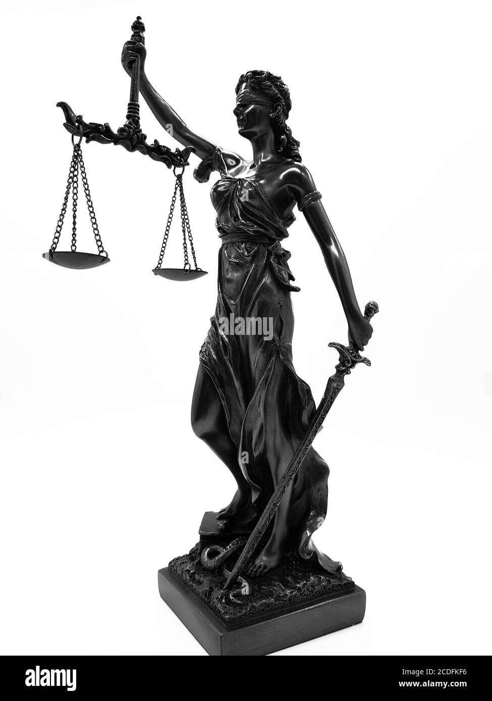 Statue lady justice scales justice Black and White Stock Photos