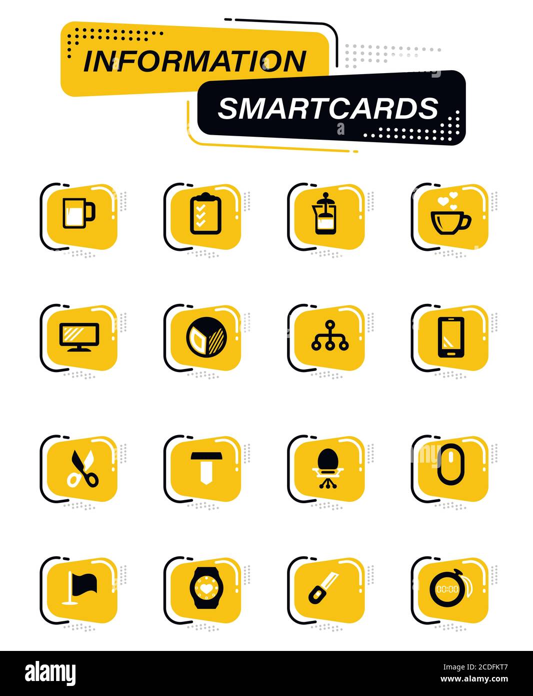 Office icons set Stock Vector