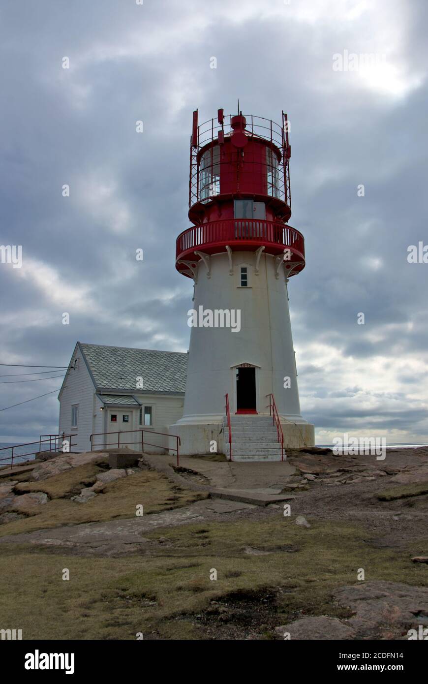The southernmost lighthouse in Norway Stock Photo