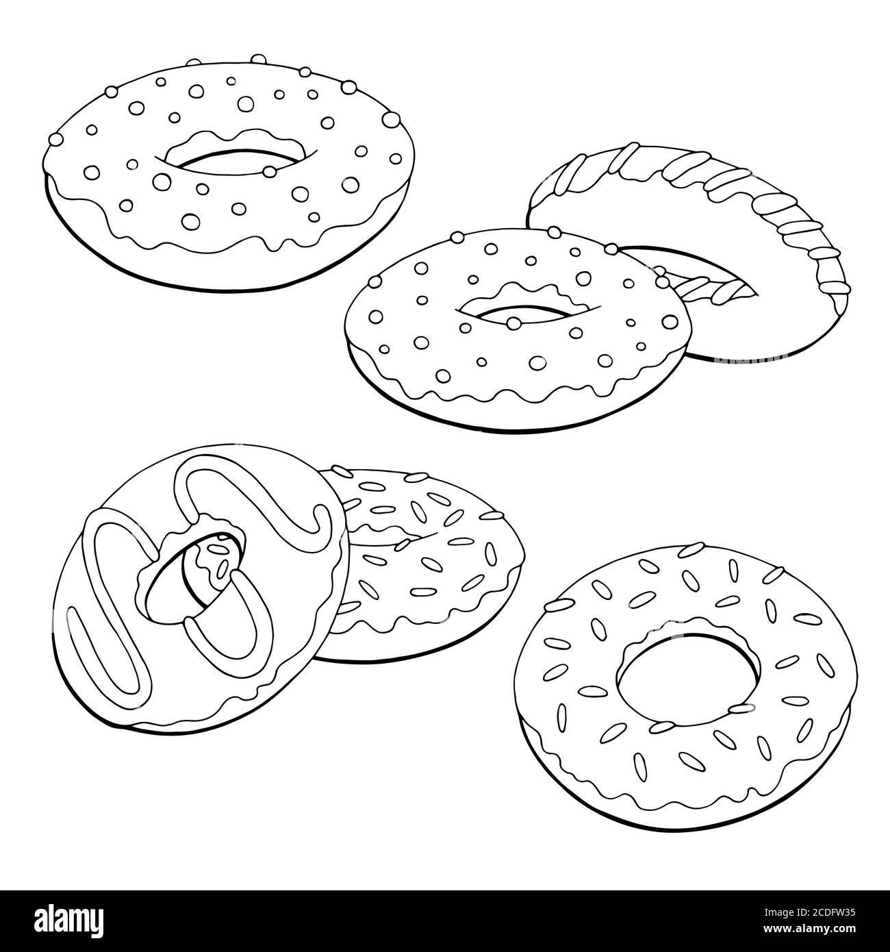 Эскиз блюда пончики