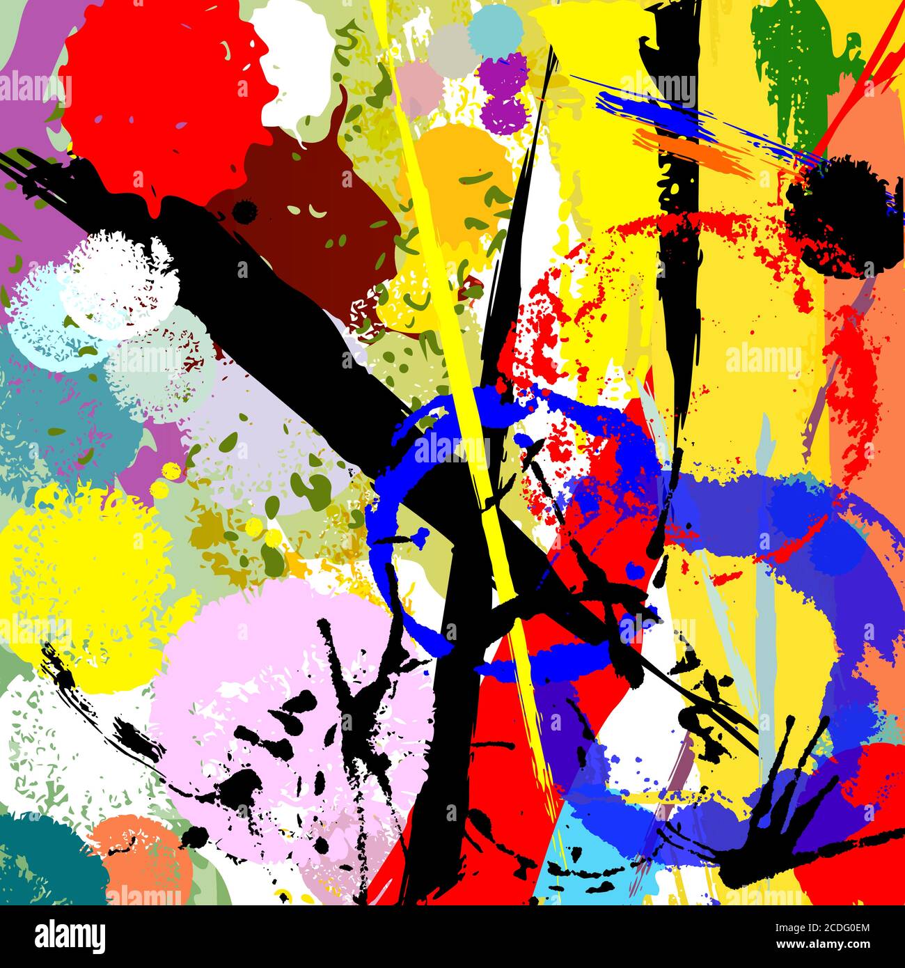 Red brush strokes canvas Stock Vector Images - Alamy