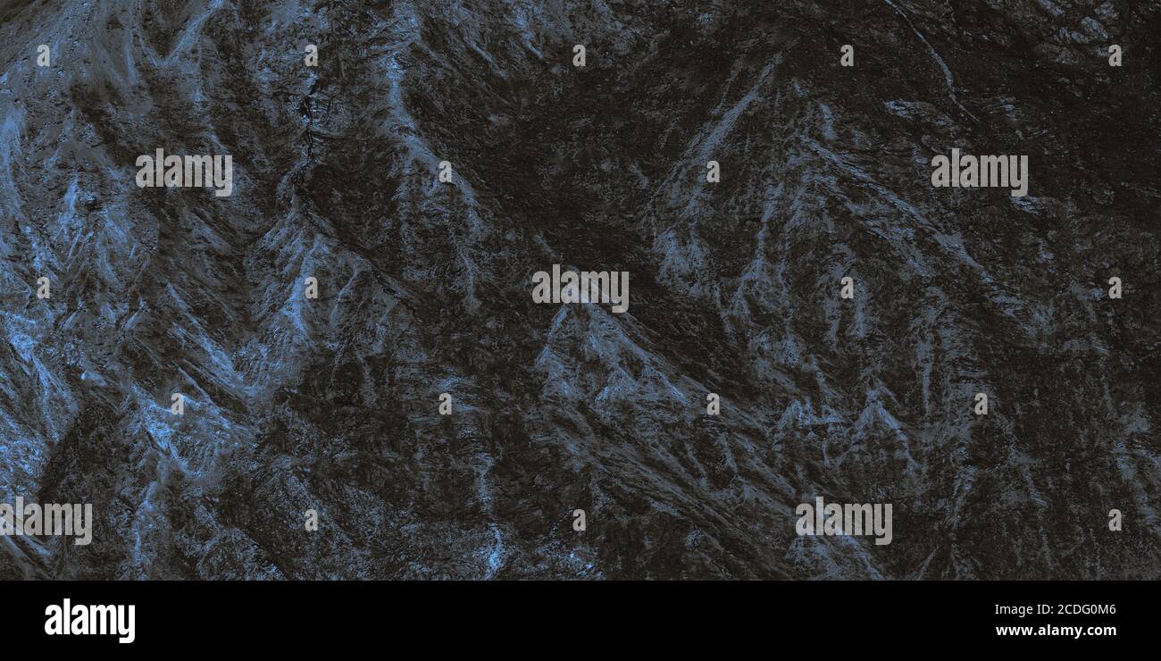 Dark marble texture. Blue patterns. Background surface Stock Photo