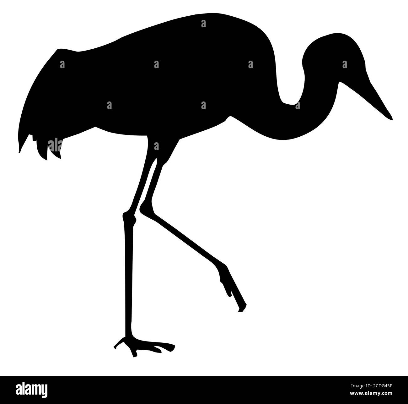 silhouette of the crane isolated on white backgrou Stock Photo - Alamy