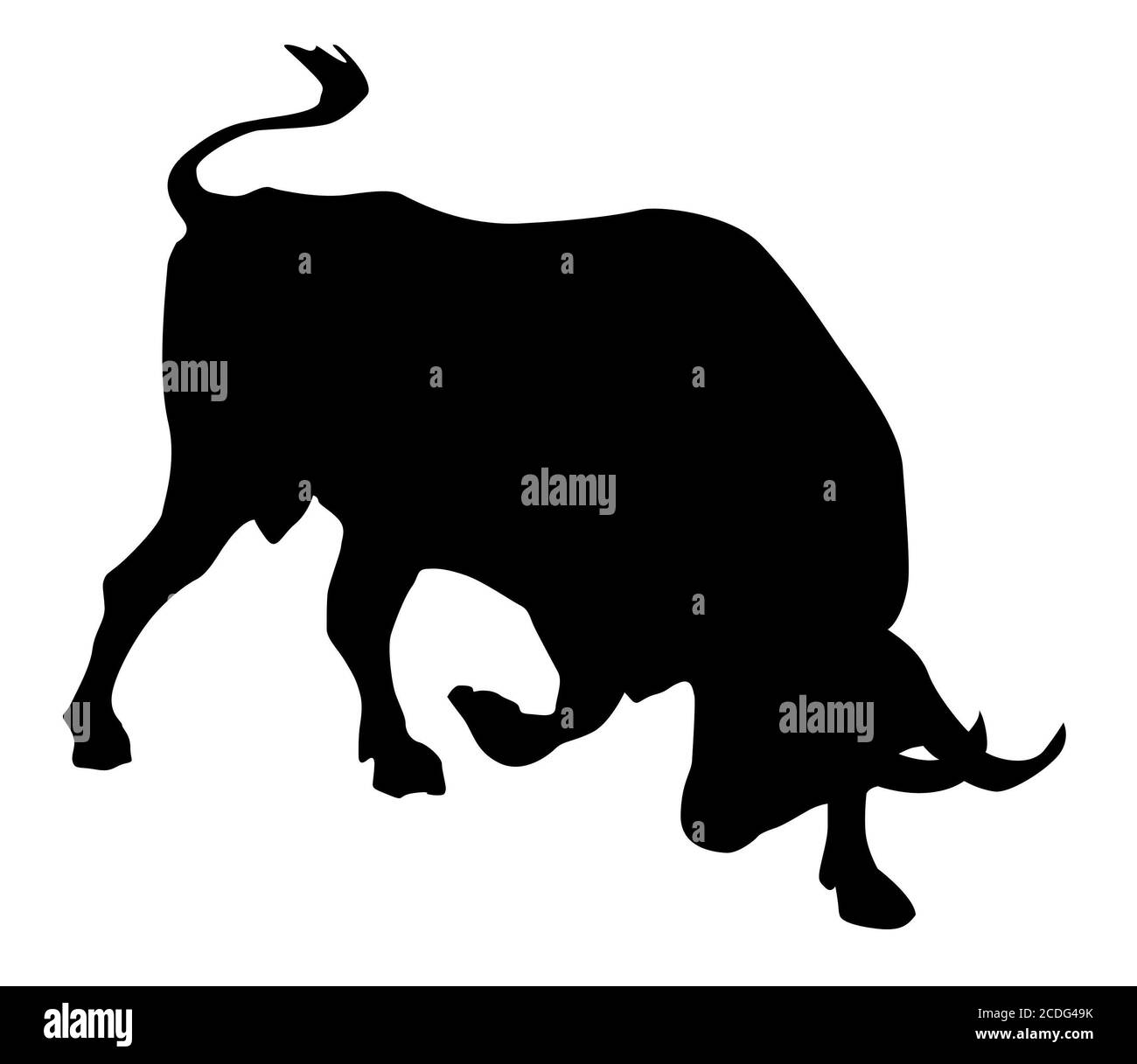 illustration of the oxen on white background Stock Photo - Alamy