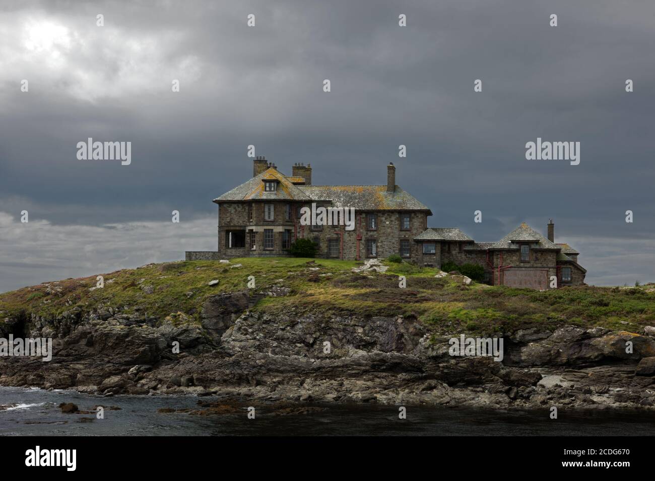 Craig y Mor is a Grade II Listed Building in Trearddur Bay on the Isle of Anglesey. It was used in the TV series Safe House and said to be haunted. Stock Photo