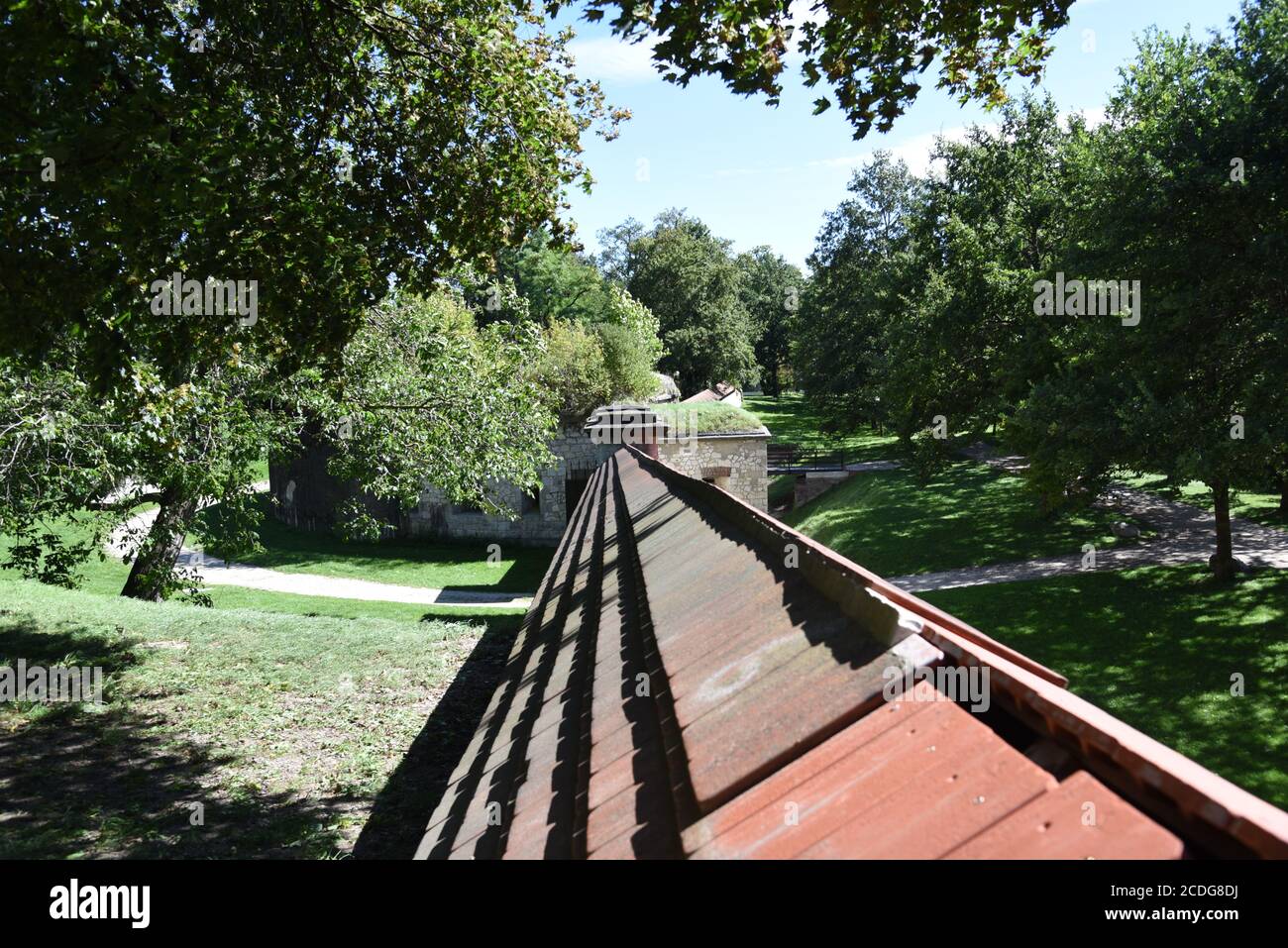 View on Fort Friedrichsau in Ulm Stock Photo