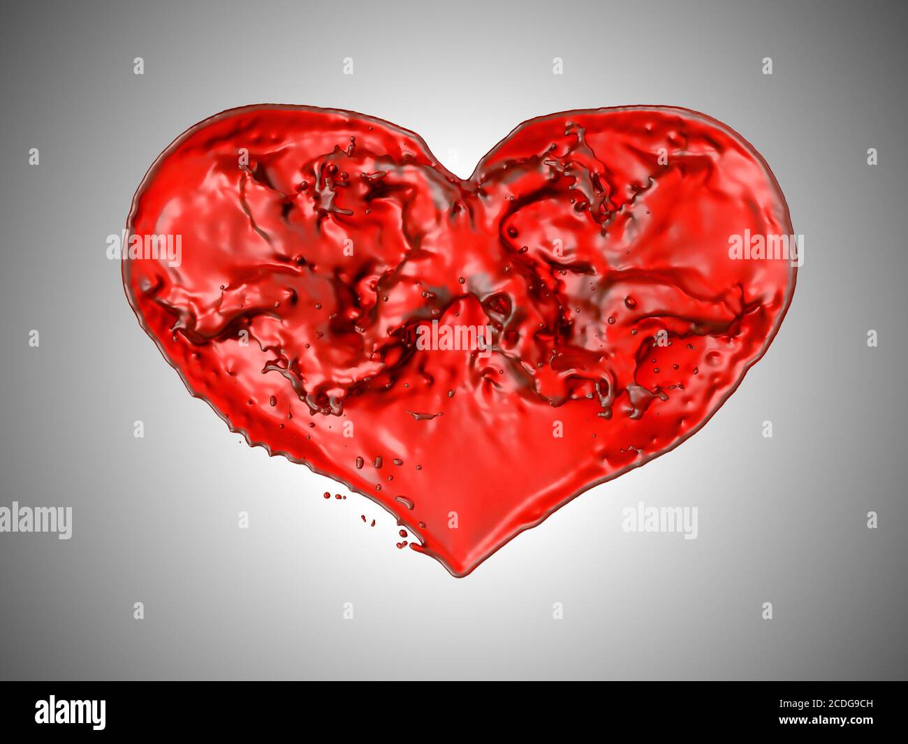 Passion Red fluid heart shape Stock Photo Alamy