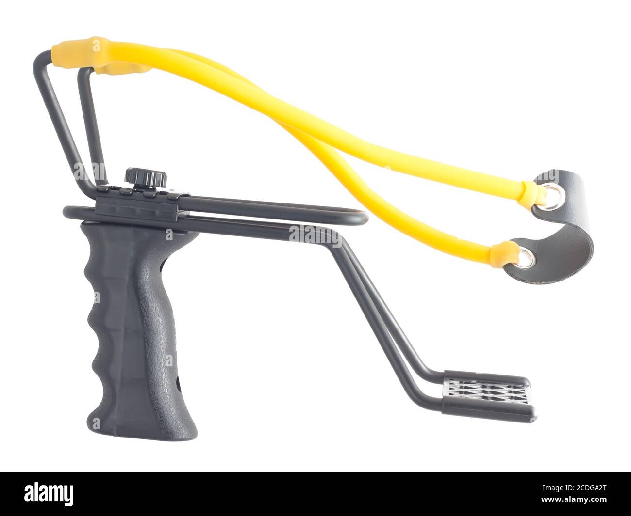 Slingshot closeup on white background Stock Photo