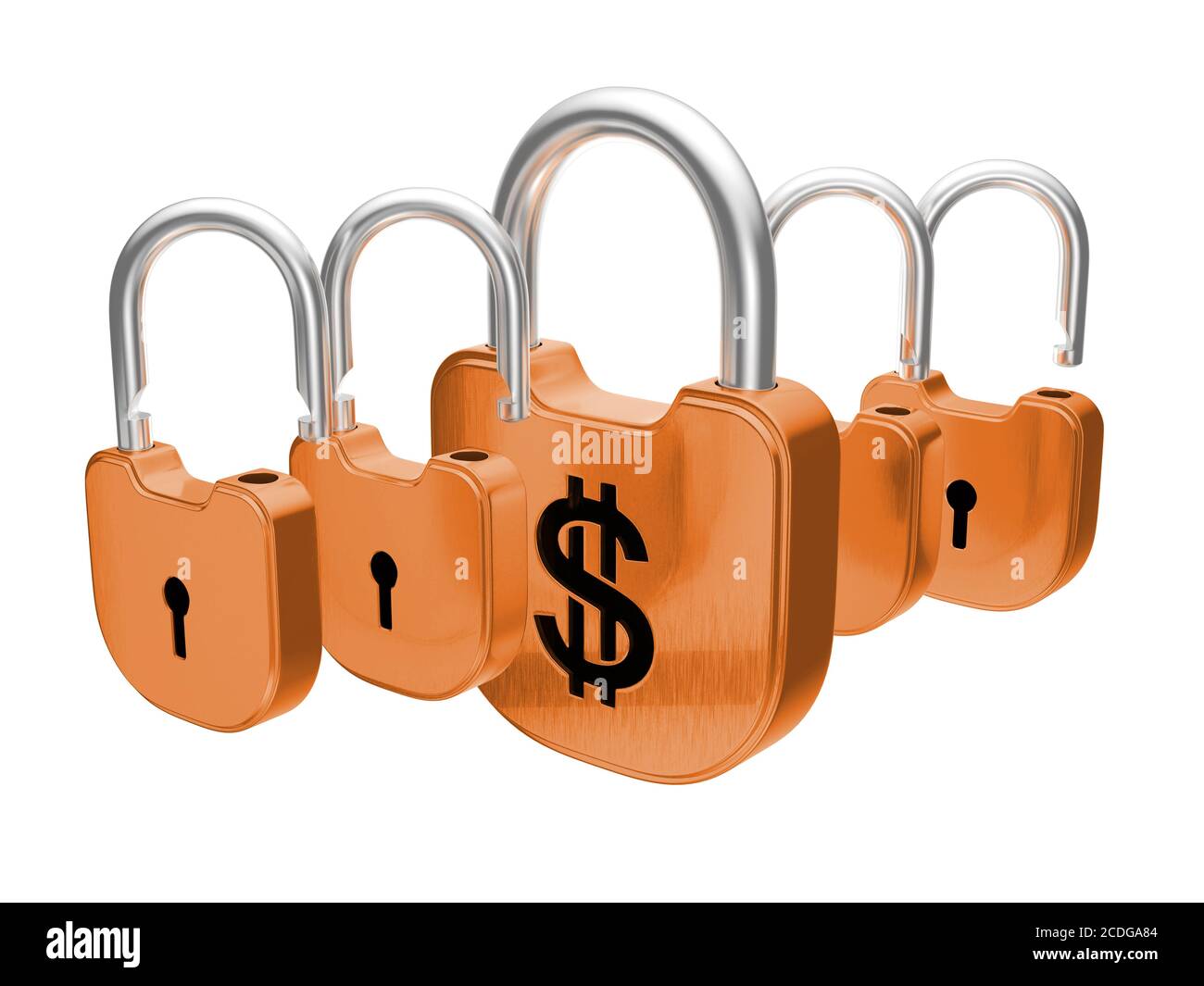 Padlocks US dollar currency safety concept Stock Photo Alamy