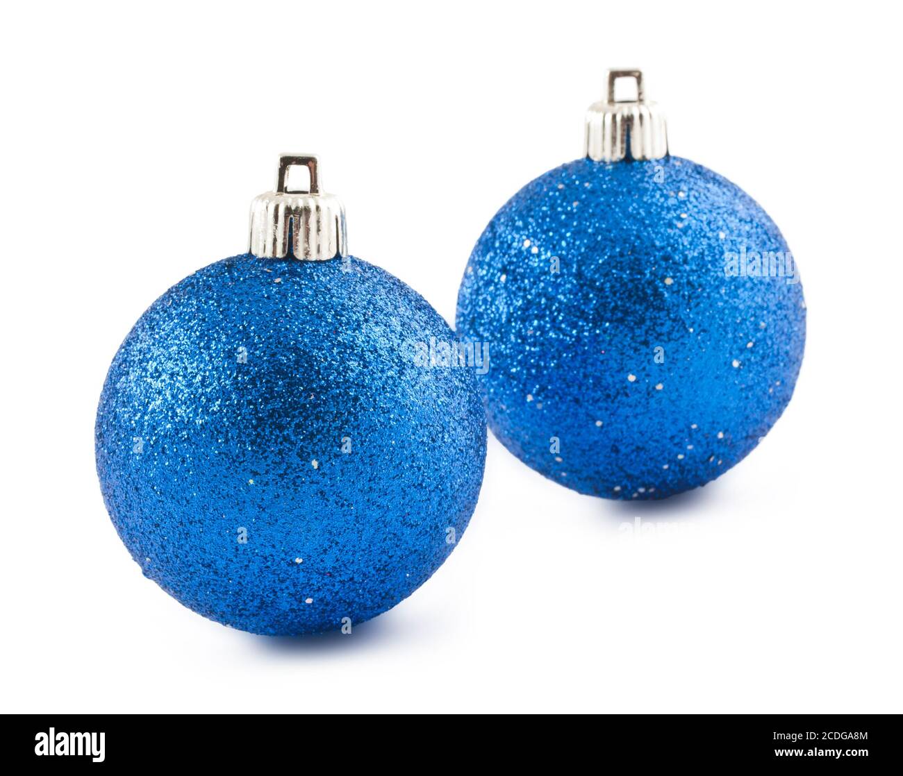 Two Christmas baubles Stock Photo