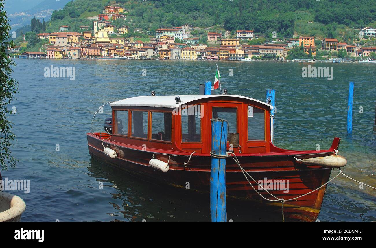 Sulzano on Lake Iseo,Lombardy,Italy Stock Photo