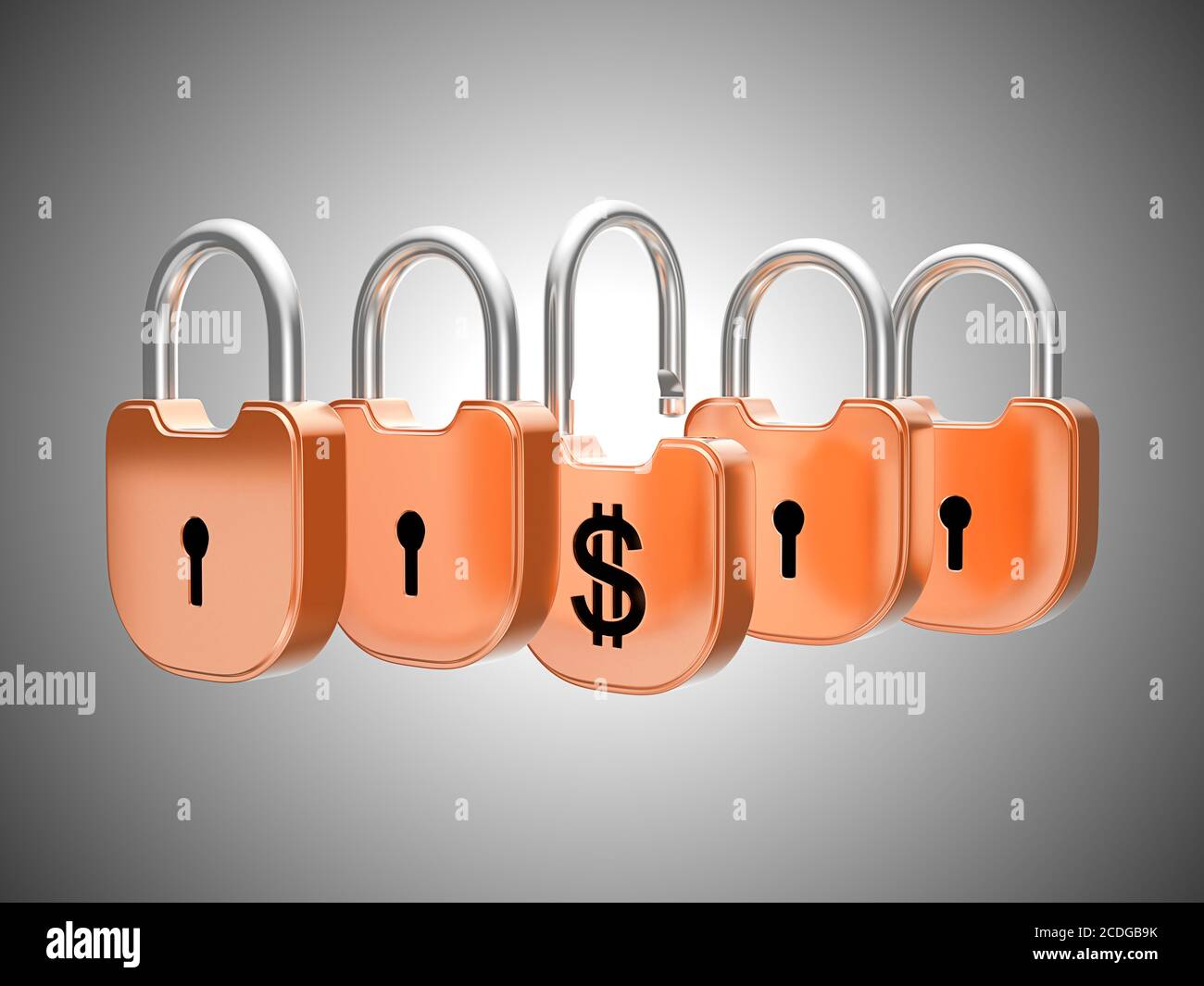 Padlocks concept US dollar currency safety Stock Photo Alamy