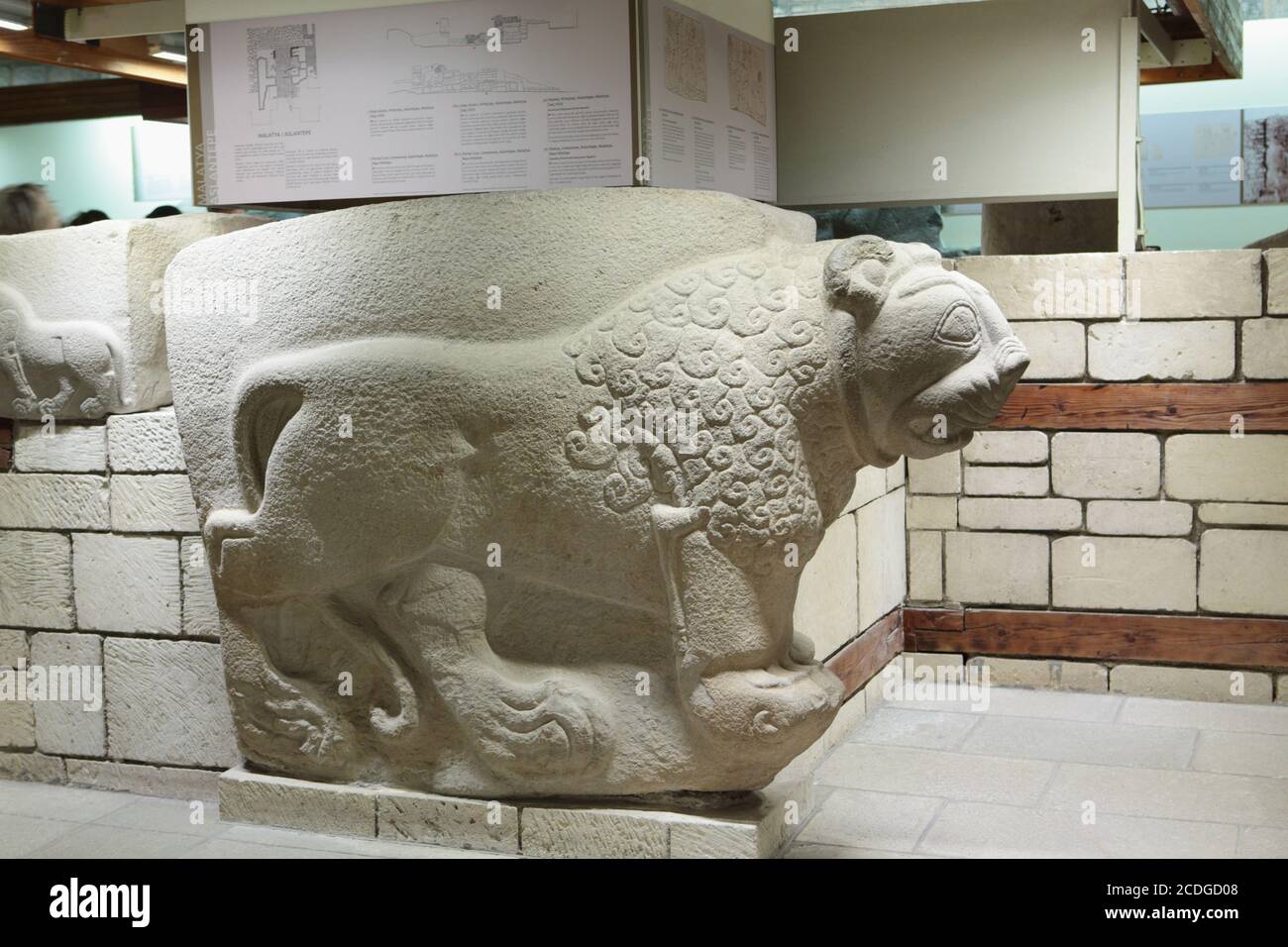 Ancient relief in the Museum of Anatolian Civilisations, Ankara, Turkey Stock Photo