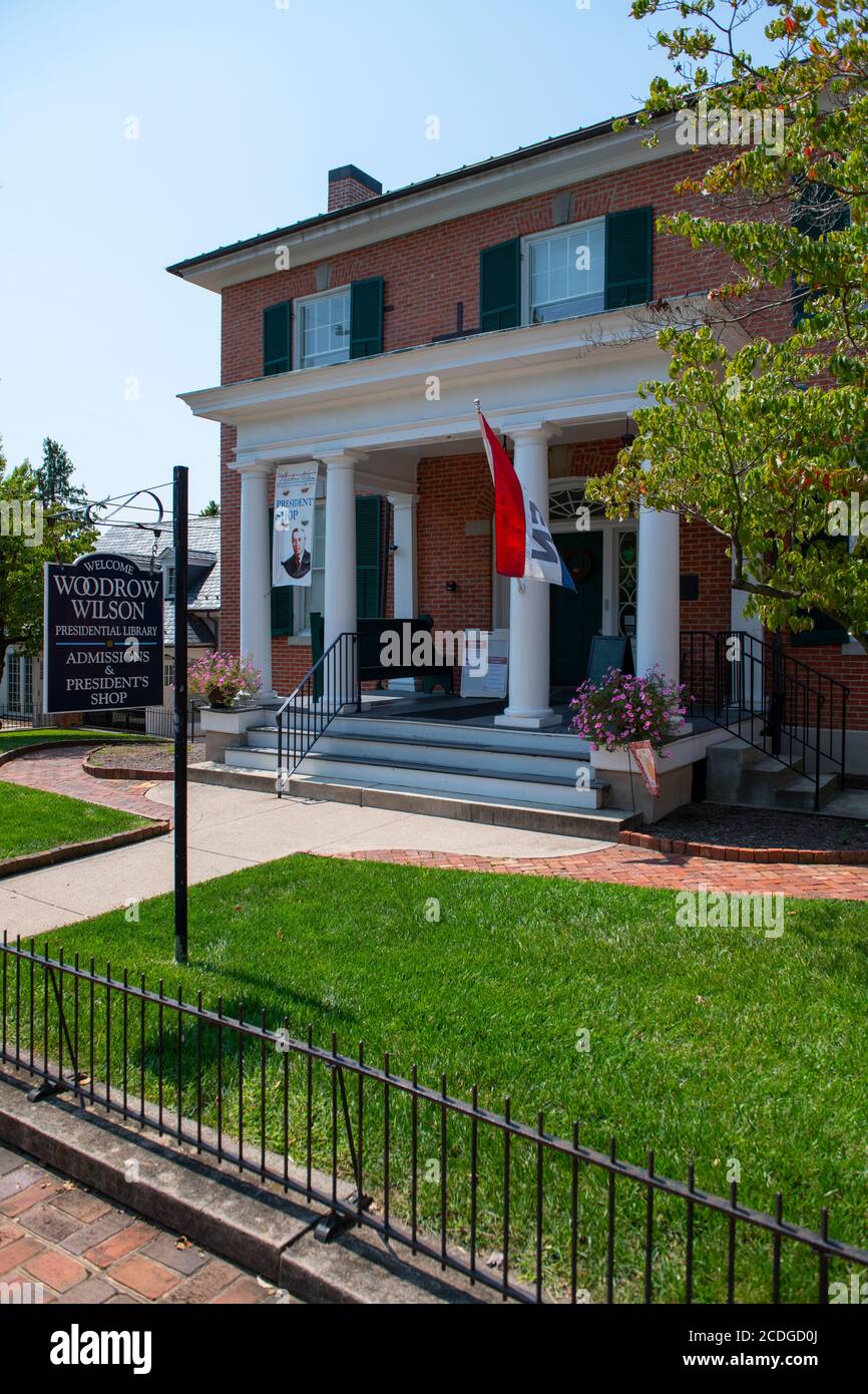 USA Virginia VA Staunton Birth home museum and library of President Woodrow Wilson LIBRARY Stock Photo