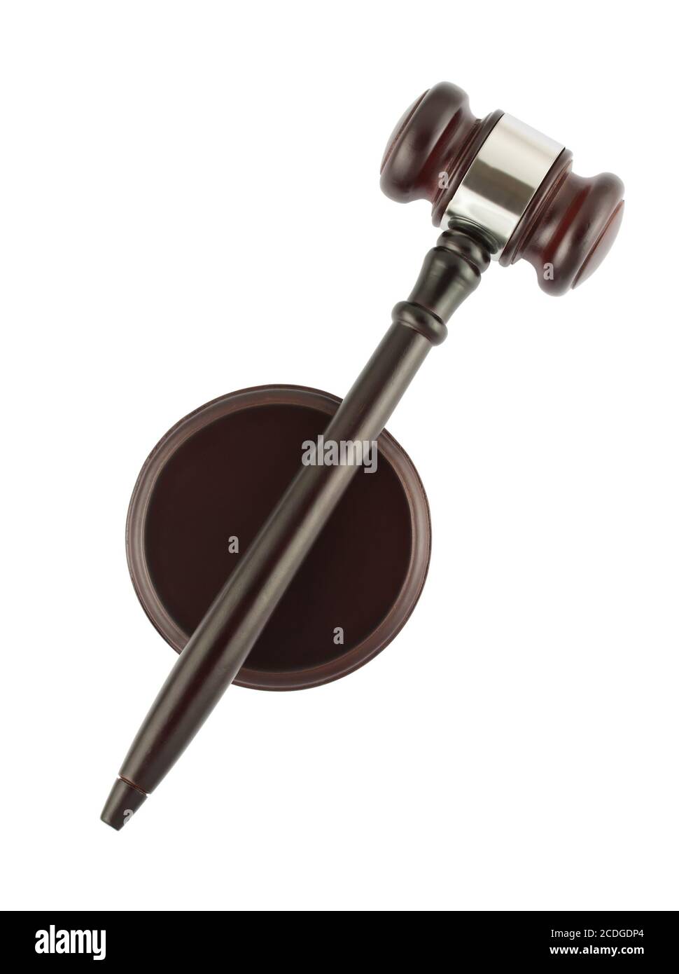 Judge gavel top view Stock Photo