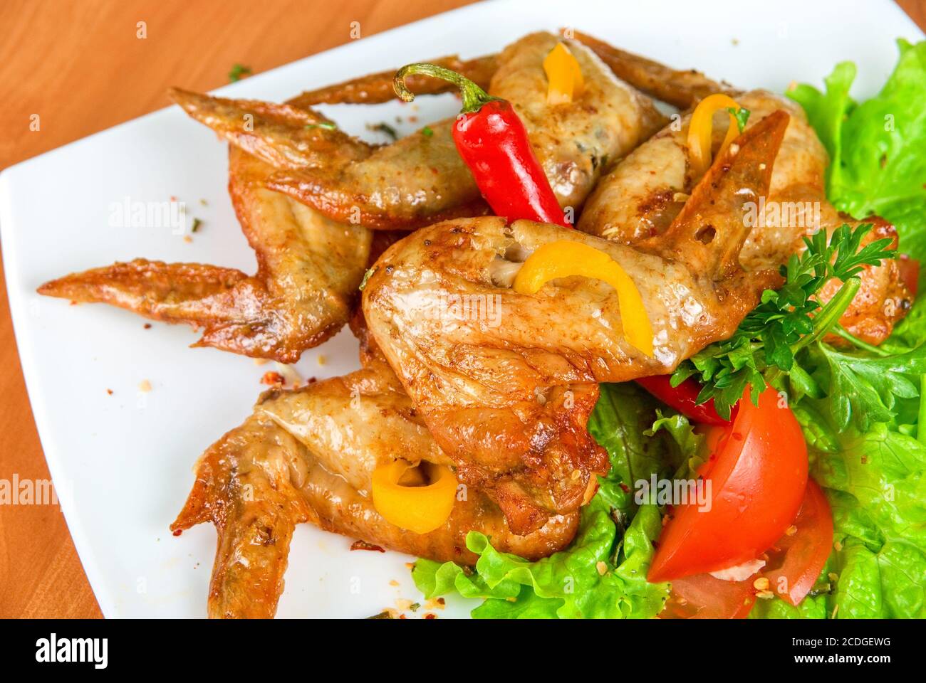 roasted chicken wings Stock Photo Alamy