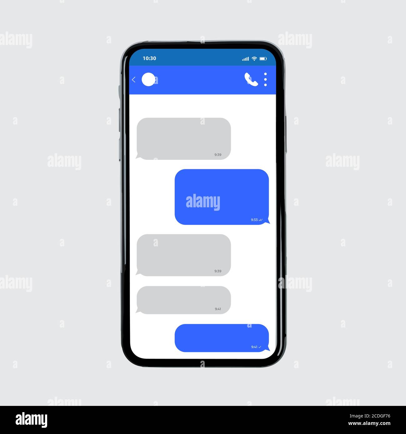 Messenger Mobile Chat Template UI Social App Stock Vector Image & Art -  Alamy