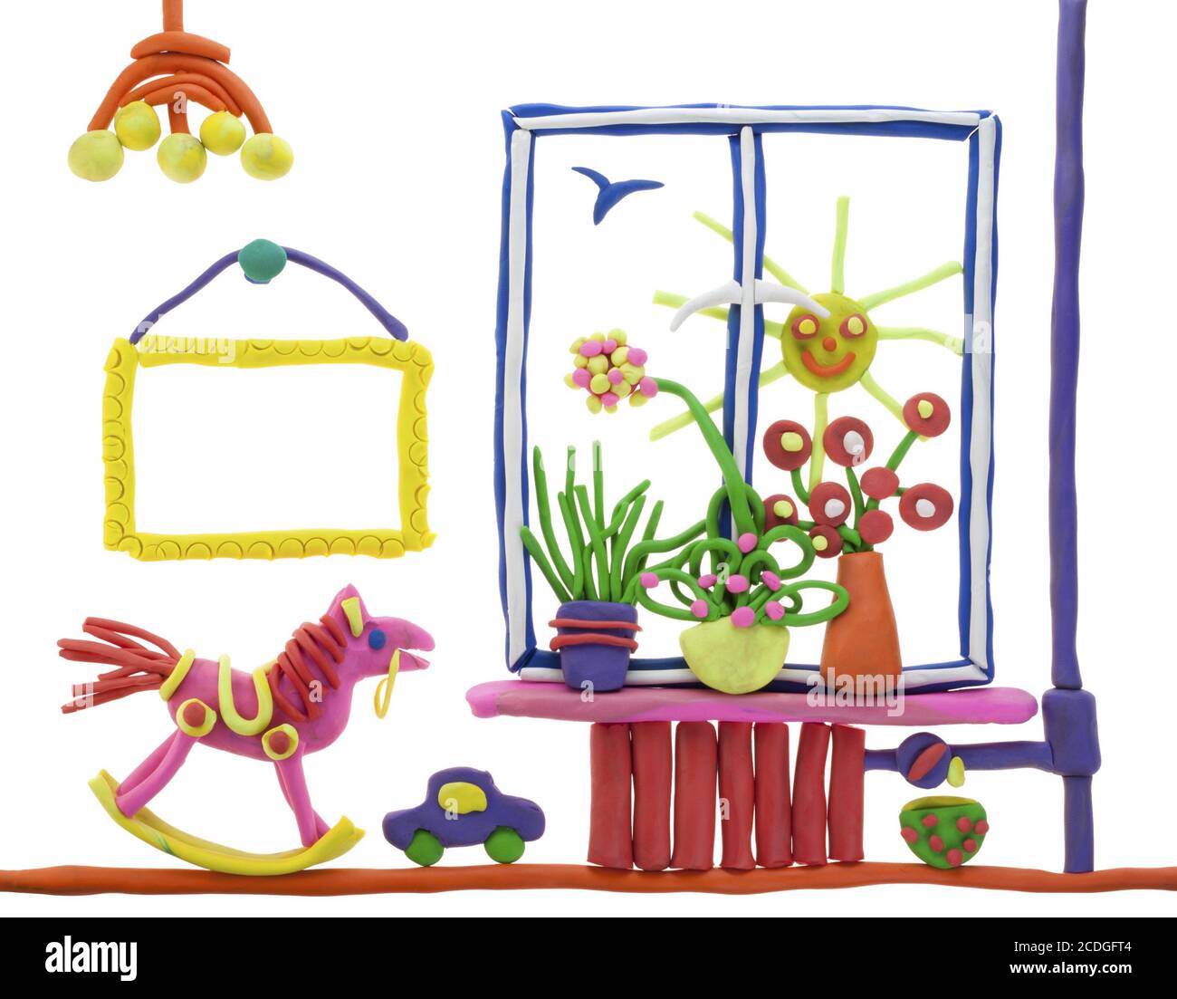 At a window stand flowers Stock Photo - Alamy