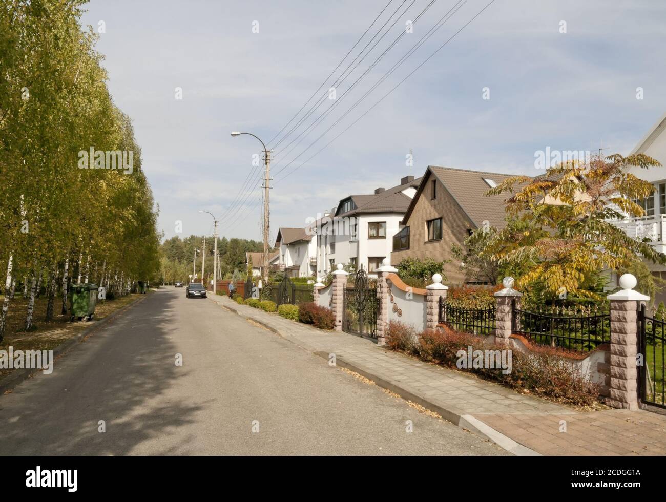 VILNIUS- SEPTEMBER 26: Standard modern mass European village in the autumn on September 26th 2010 in Vilnius, Lithuania Stock Photo