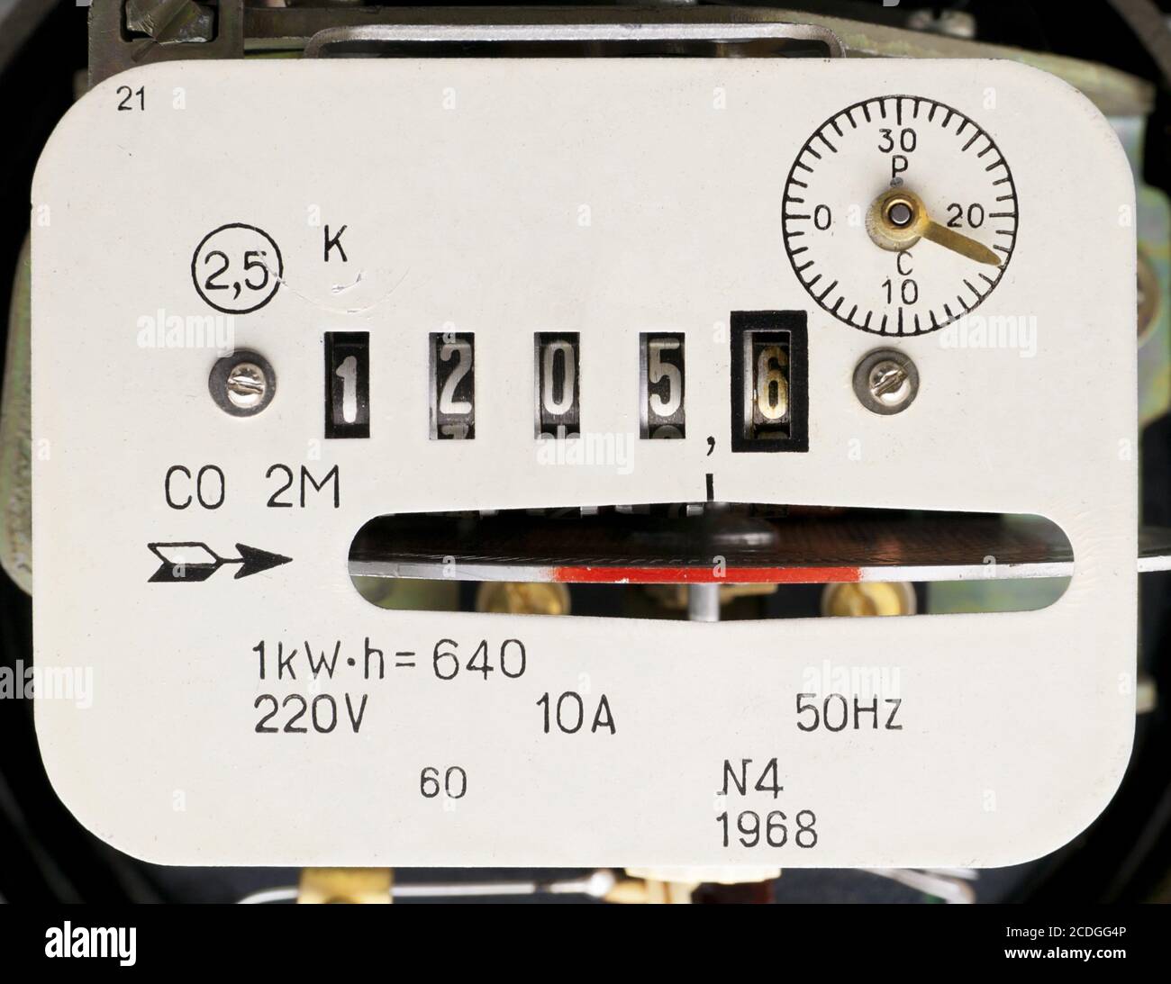 Retro measuring instrument of electric energy Stock Photo Alamy