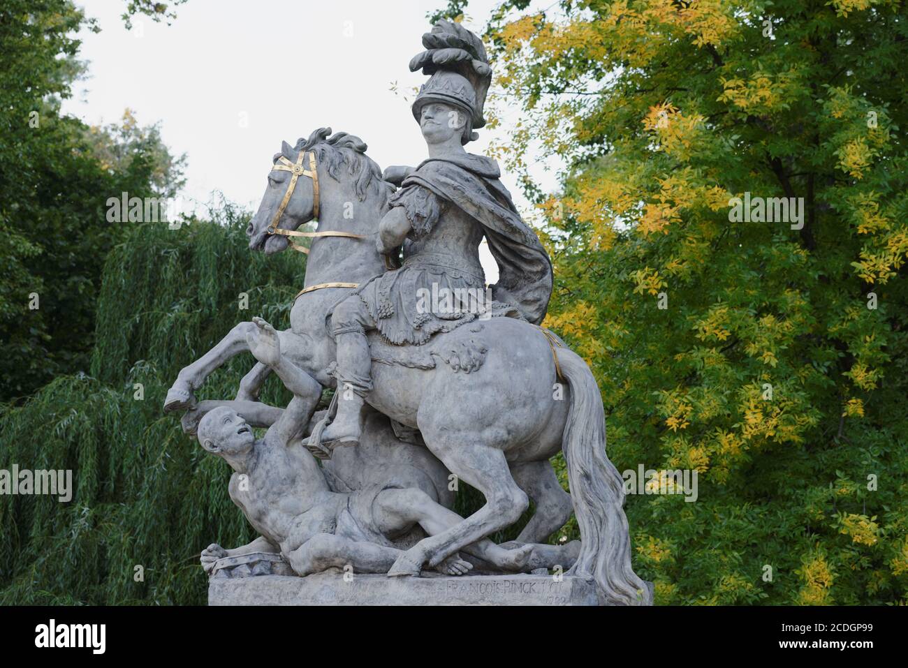 Monument to king John III Sobieski in Royal Baths park, Warsaw, Poland Stock Photo