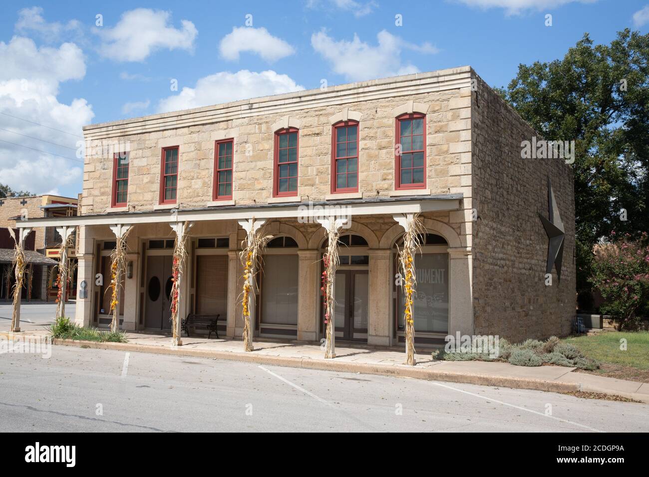 Historic Lynch Building in Albany Texas was first stone mercantile store built in 1878. Stock Photo