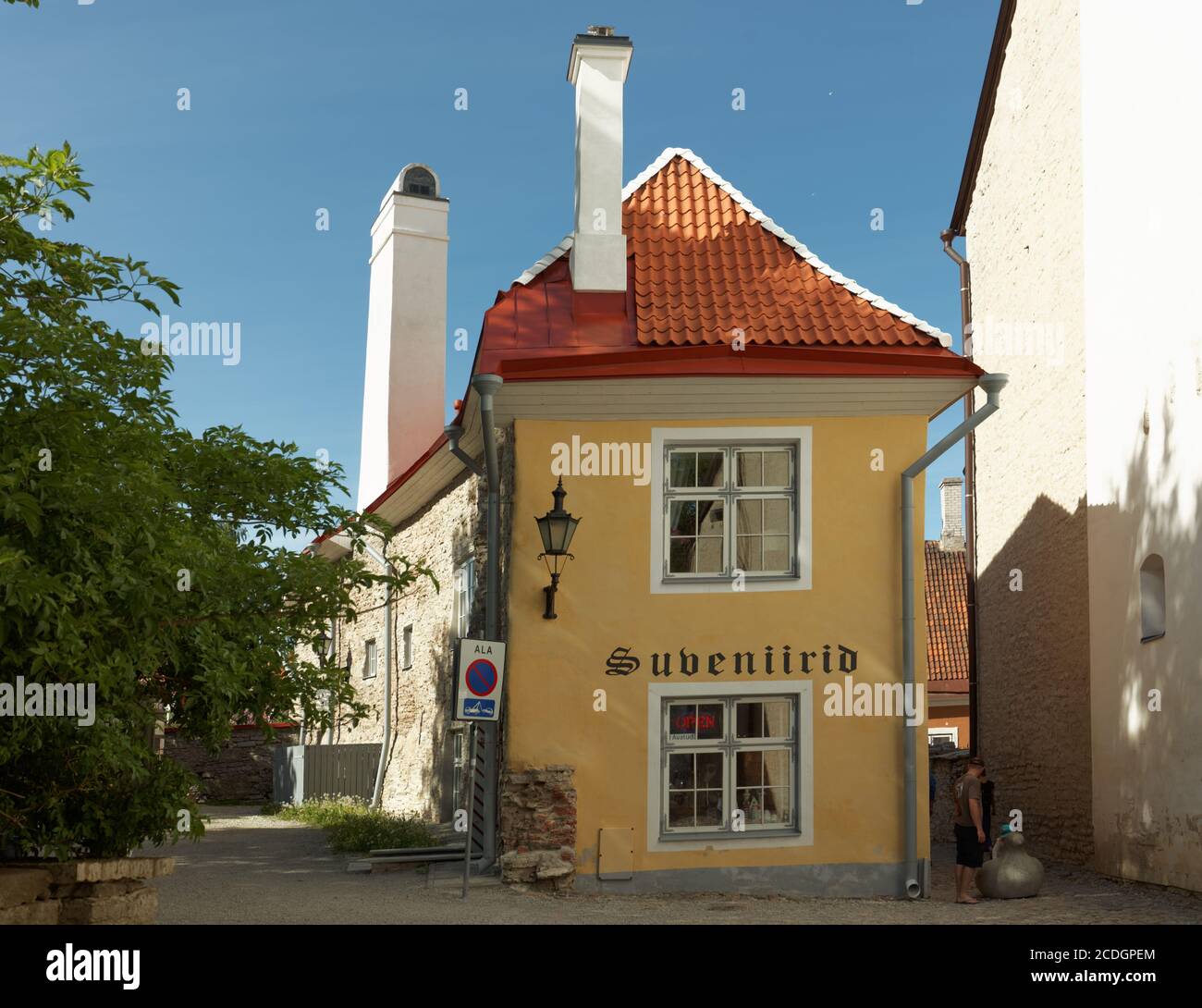 Souvenir shop on the old city of Tallinn, Estonia Stock Photo