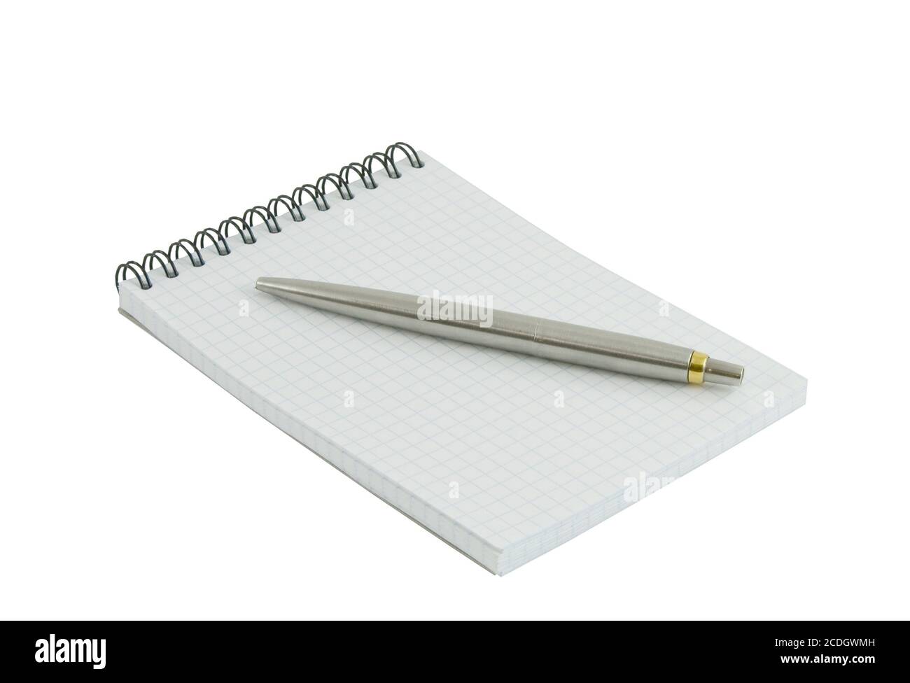 spiral lined notebook isolated on white Stock Photo