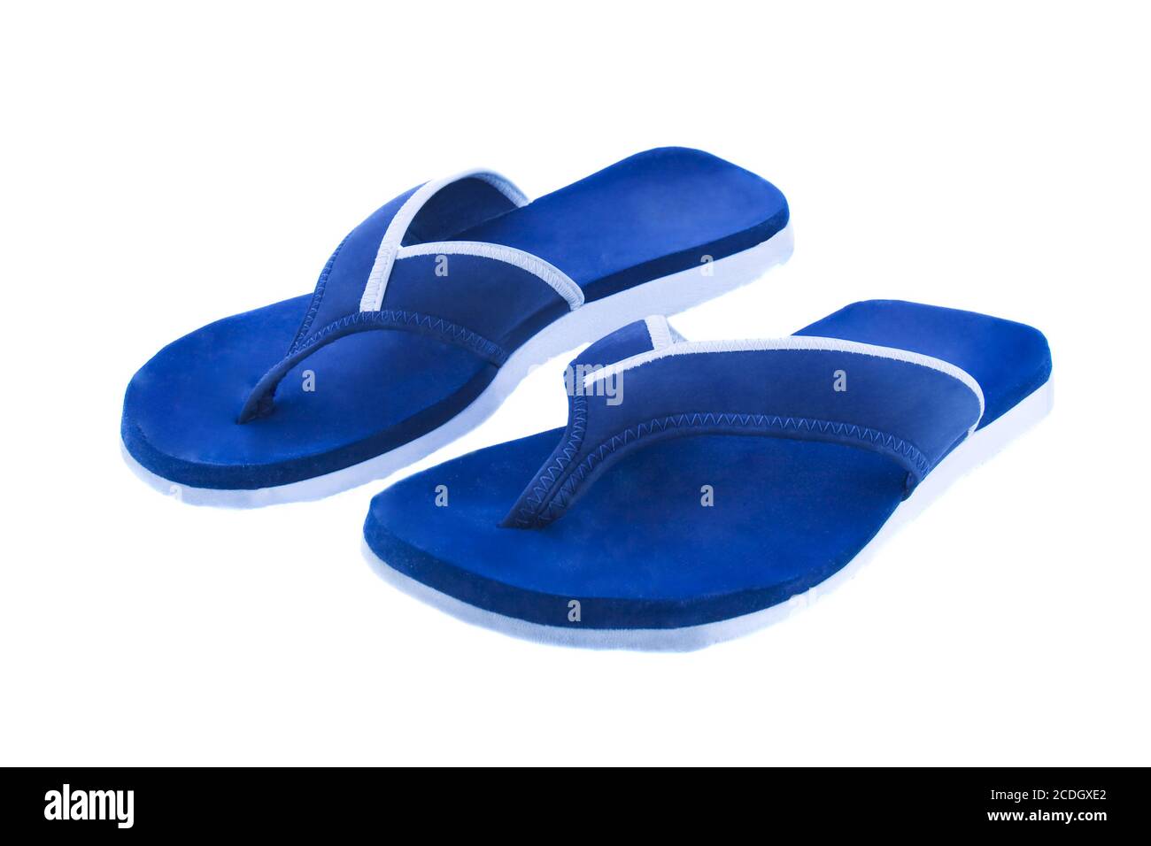 a pair of flip flops isolated over white background Stock Photo - Alamy