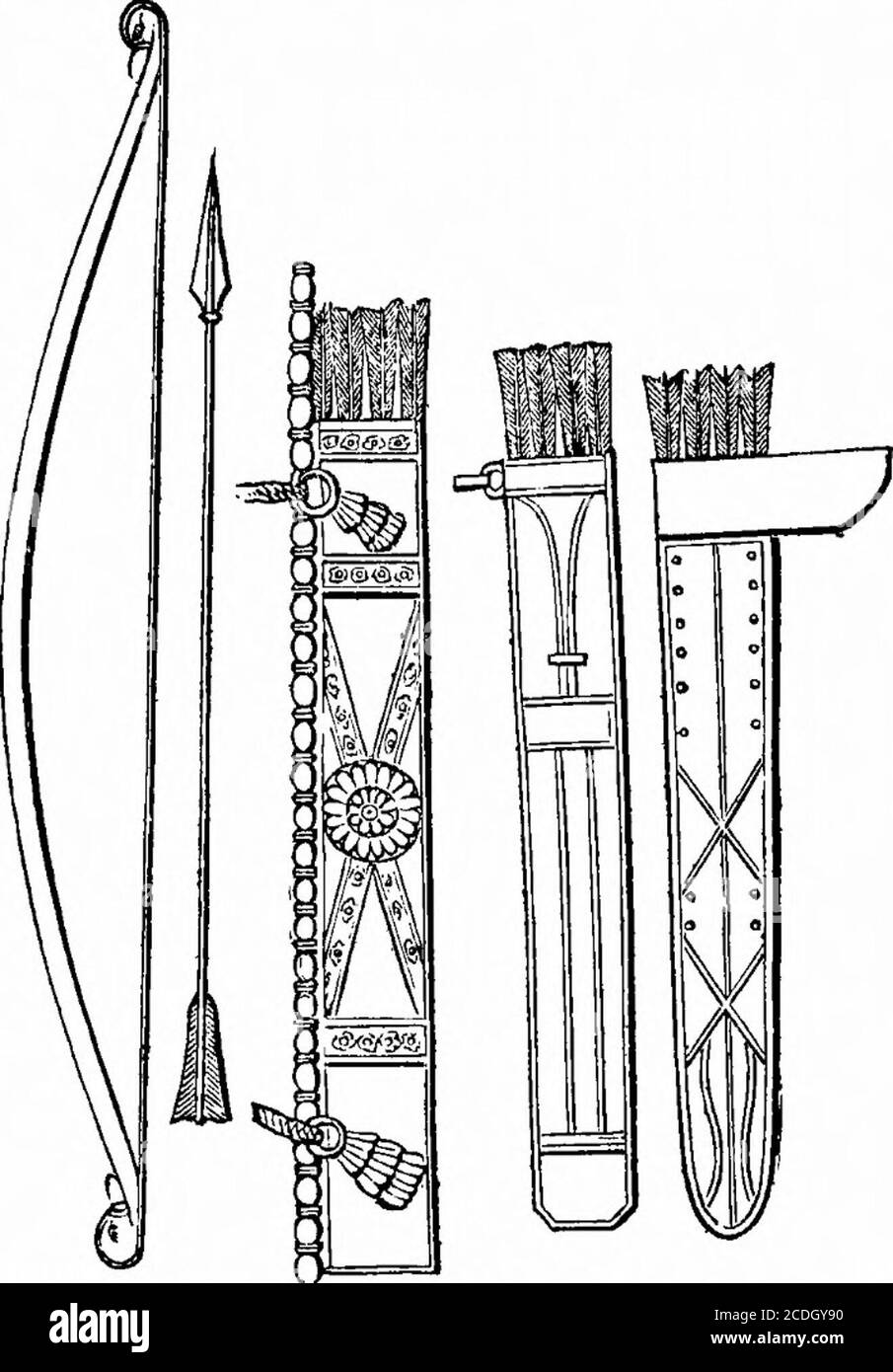 Used to make quivers for arrows Black and White Stock Photos & Images