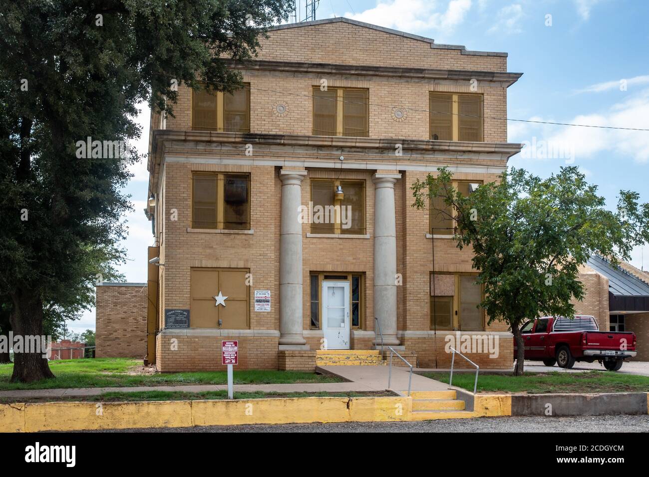 Historic Fisher county jail in Roby Texas built in 1926 Stock Photo