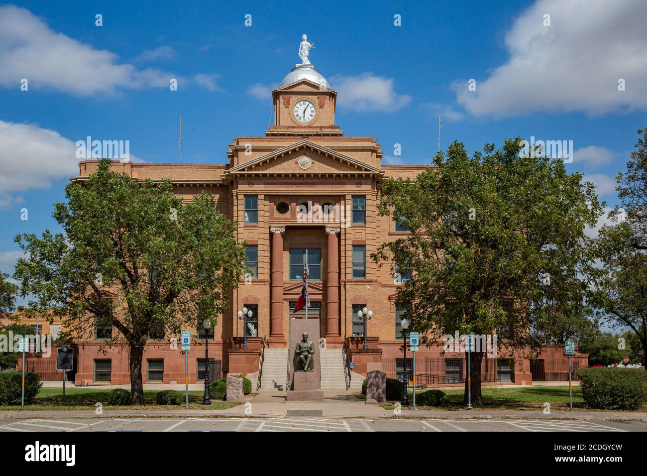 Historic Jones County Courthouse in Anson Texas built in 1910 is a Texas Historic Landmark Stock Photo