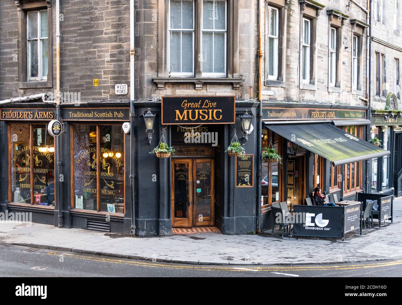 Traditional Scottish pub, Edinburgh, Scotland Stock Photo