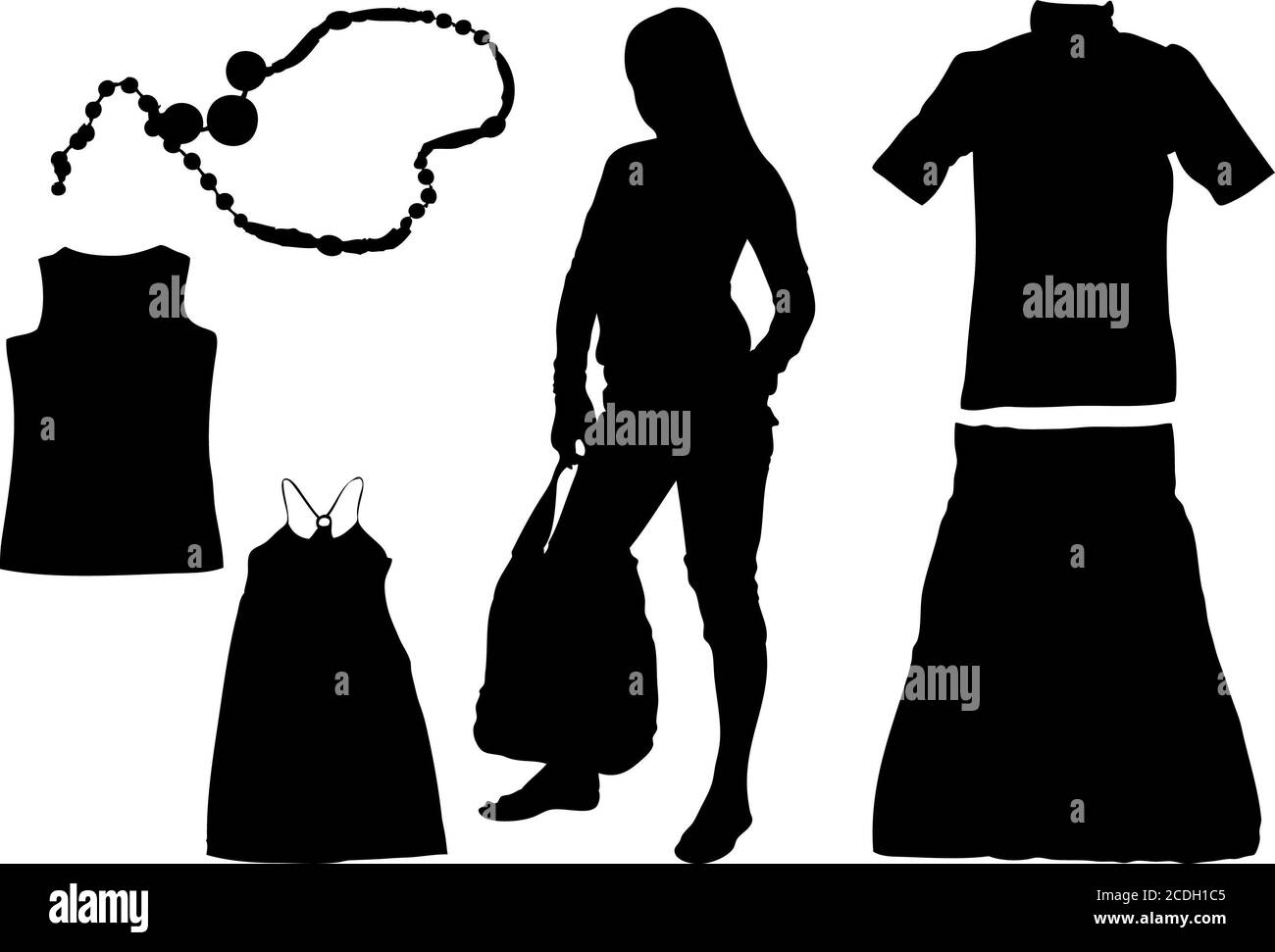 fashion  silhuettes Stock Photo