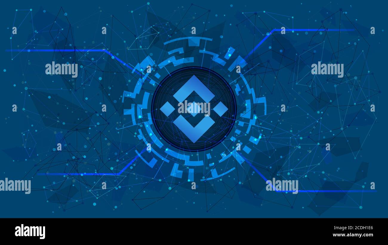 Binance Coin Token Symbol Bnb Coin Icon In A Digital Circle With A Cryptocurrency Theme On A Blue Background Digital Gold In Futuristic Style Stock Vector Image Art Alamy
