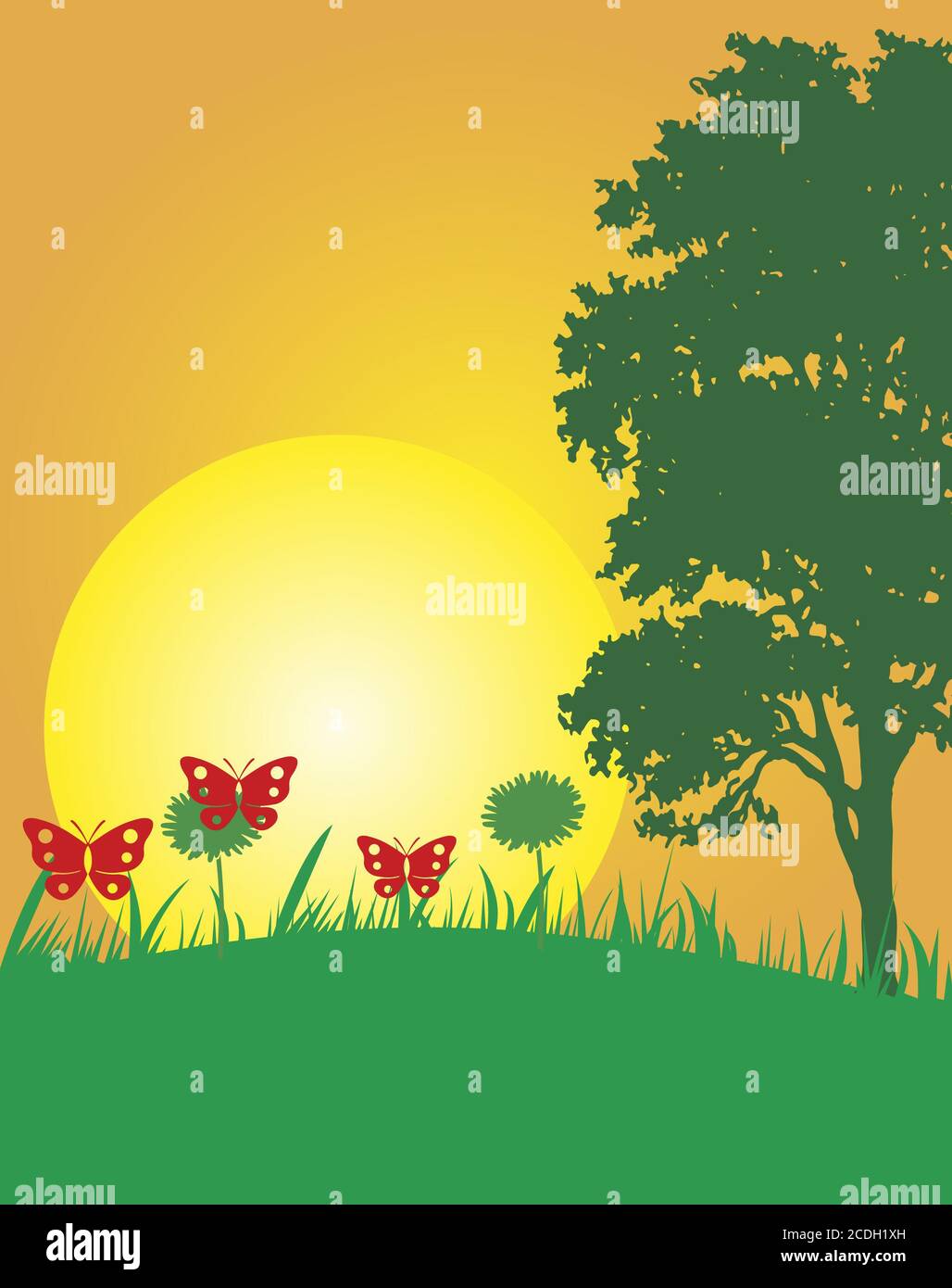 Vector illustration sun bac hi-res stock photography and images - Alamy