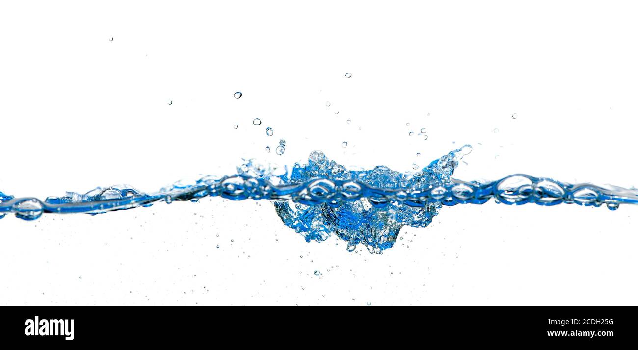 Splashes and water waves Stock Photo