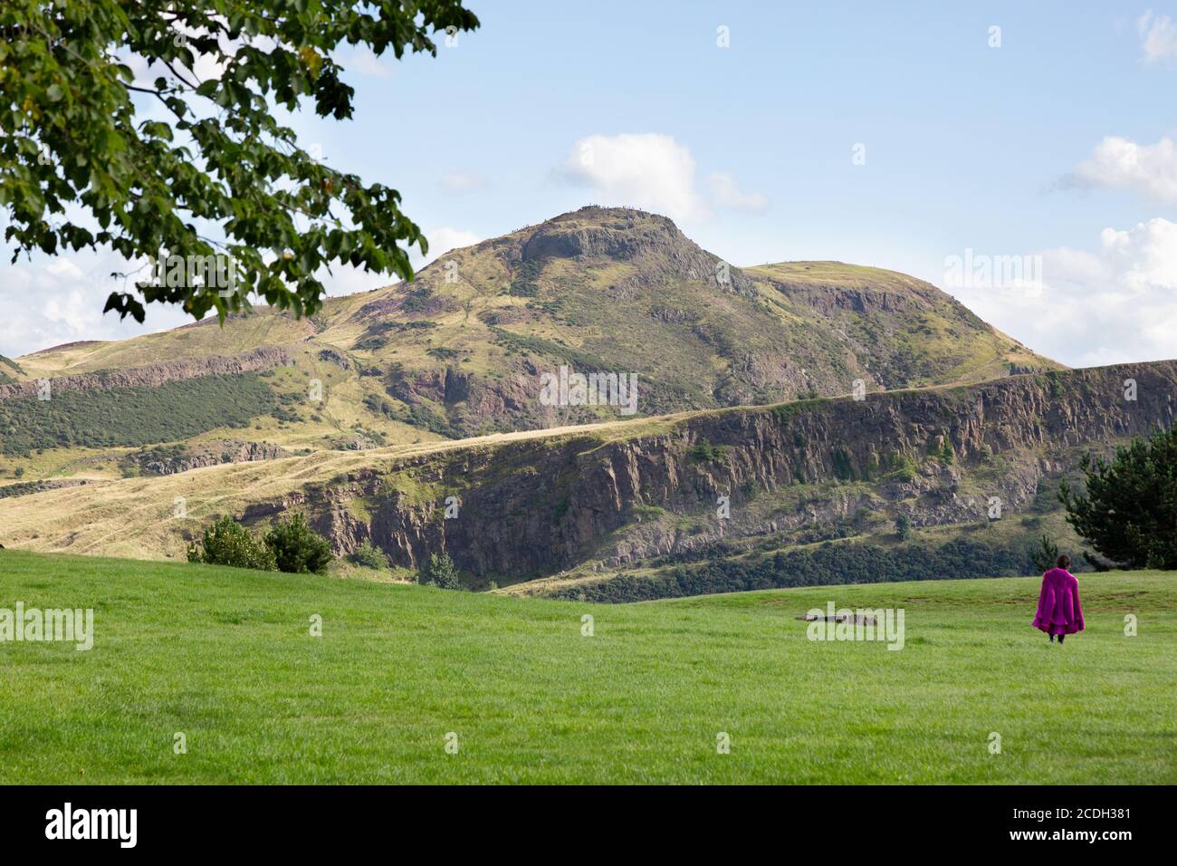 Edinburgh landscape; Arthurs Seat, Edinburgh, an extinct volcano in Holyrood Park on the edge of Edinburgh, Scotland UK Stock Photo