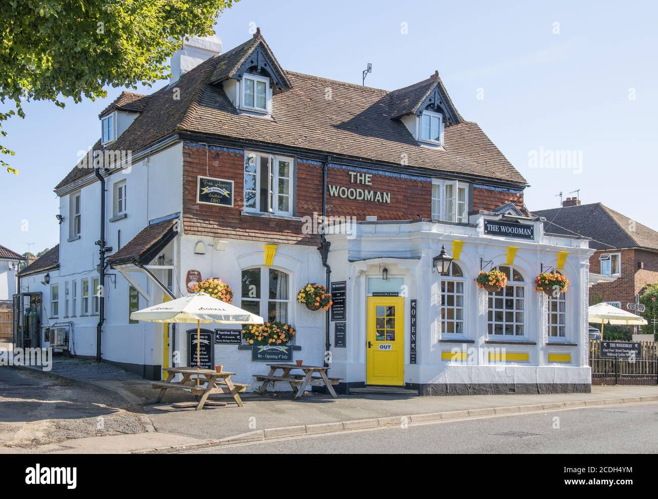 the woodman pub in the village of otford near sevenoaks kent Stock Photo