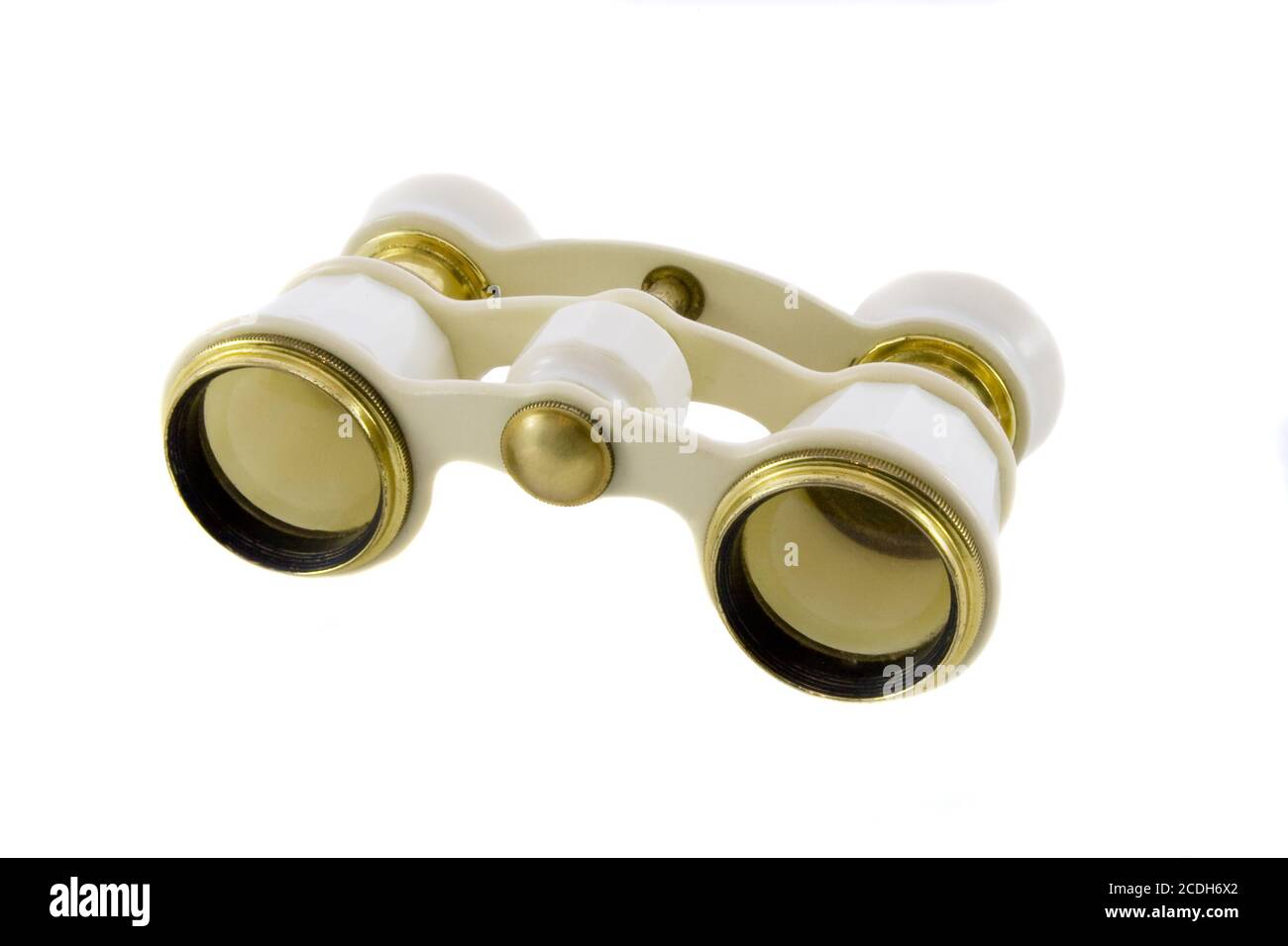 Old opera glasses isolated over white background Stock Photo Alamy